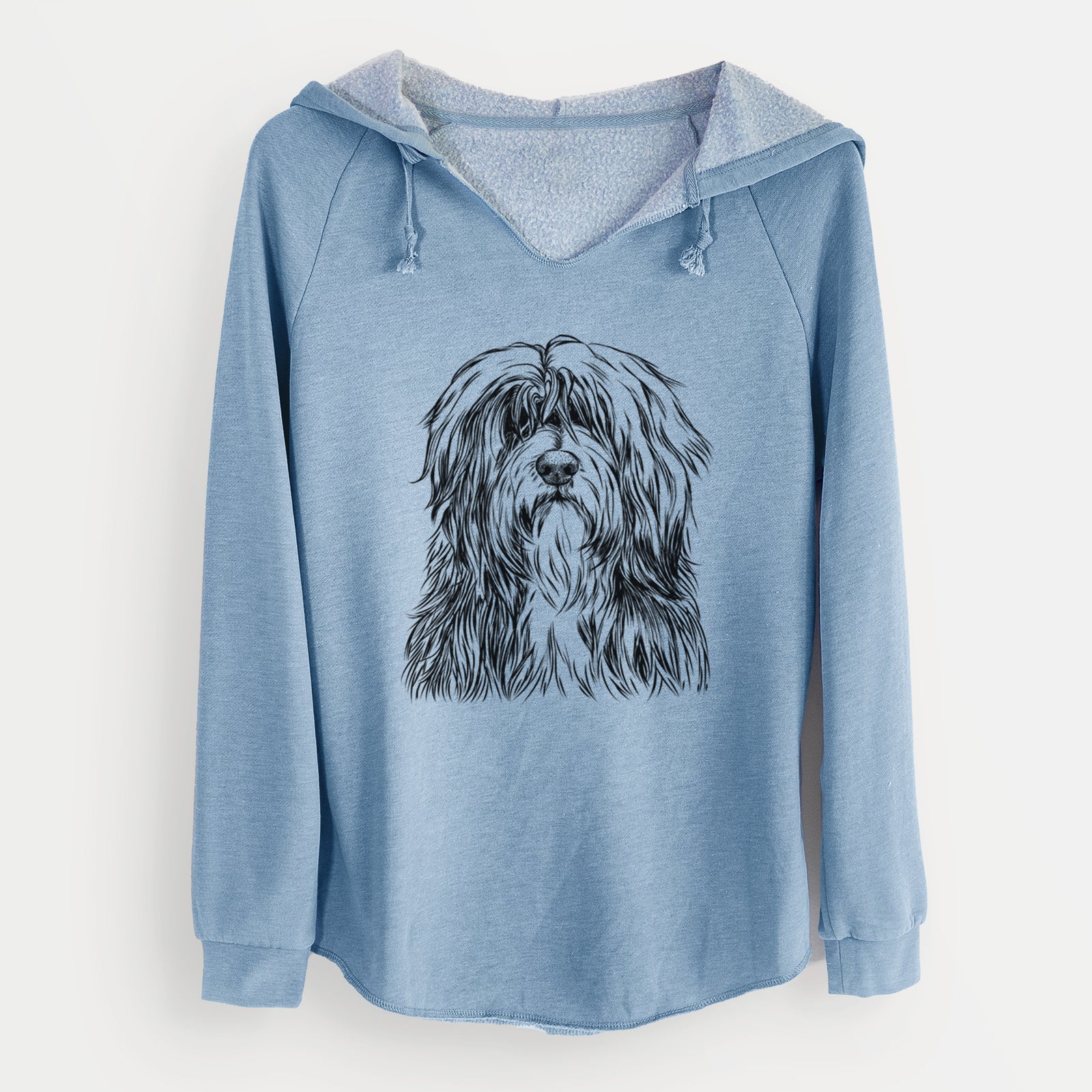 Bare Otto the Polish Lowland Sheepdog - Cali Wave Hooded Sweatshirt