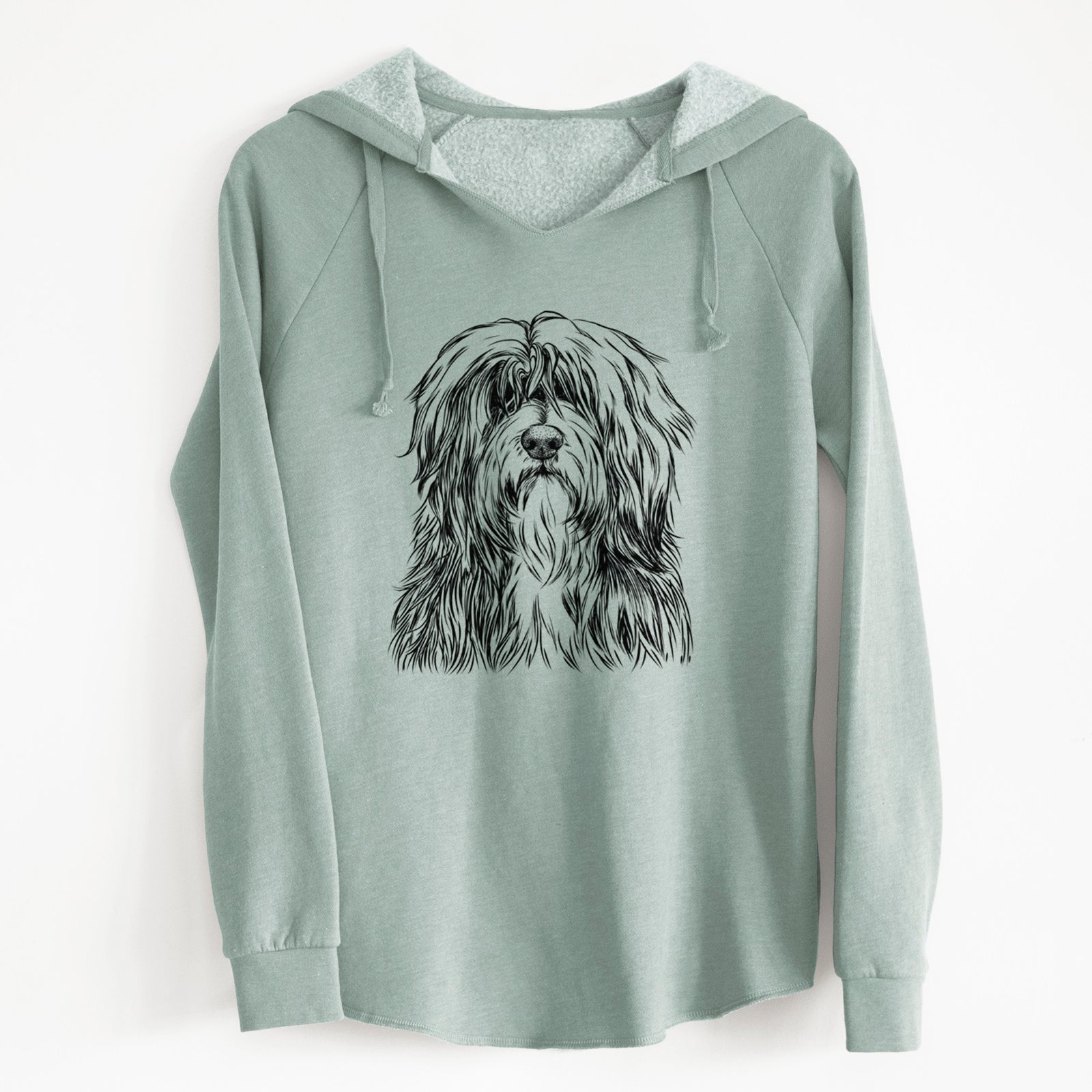 Bare Otto the Polish Lowland Sheepdog - Cali Wave Hooded Sweatshirt