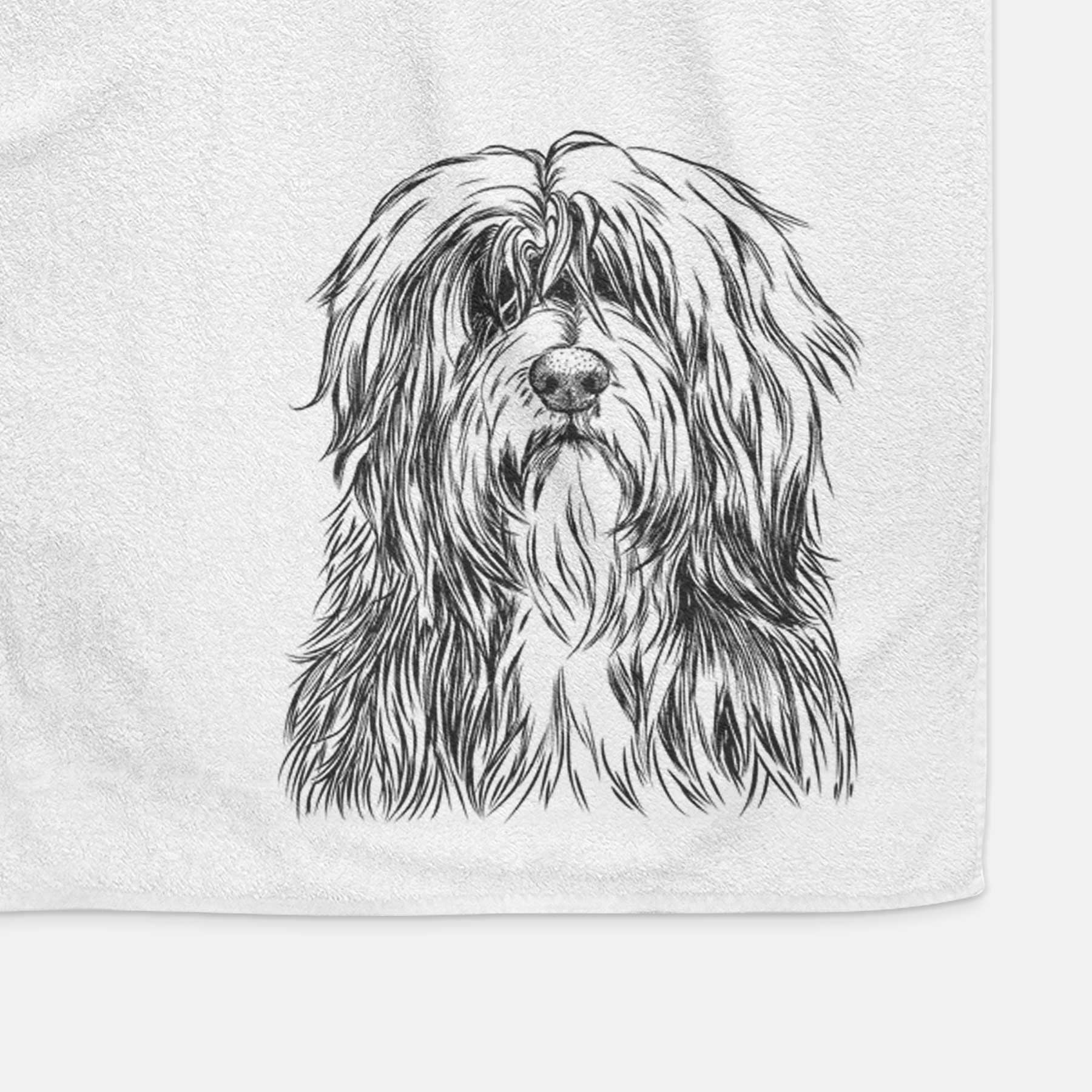 Otto the Polish Lowland Sheepdog Decorative Hand Towel