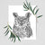 Ozwald the Grey Horned Owl Art Print