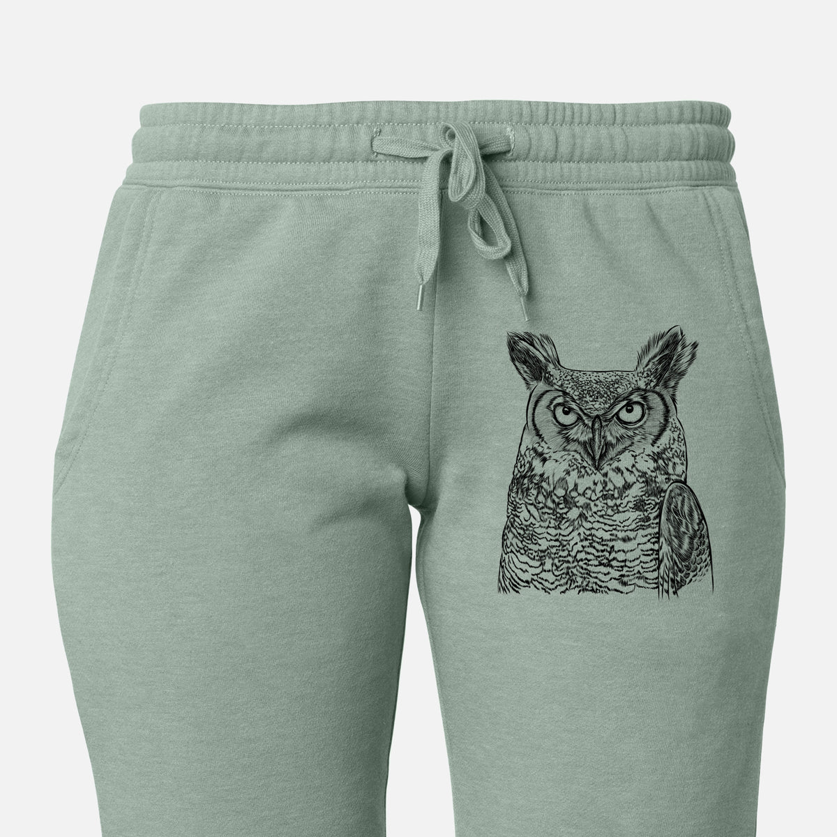 Ozwald the Grey Horned Owl - Women&#39;s Cali Wave Joggers