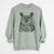 Bare Ozwald the Grey Horned Owl - Unisex Pigment Dyed Crew Sweatshirt