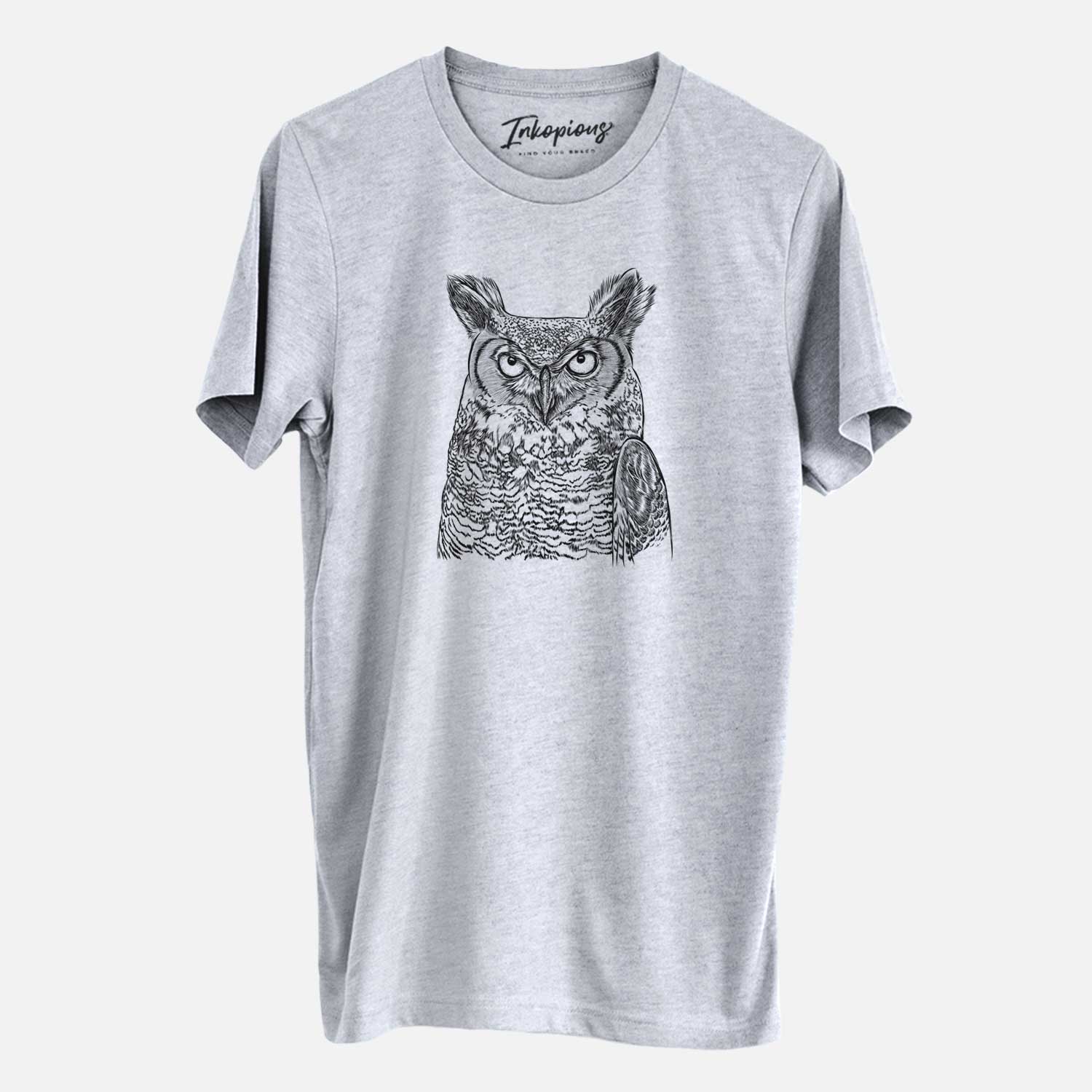 Bare Ozwald the Grey Horned Owl - Unisex Crewneck