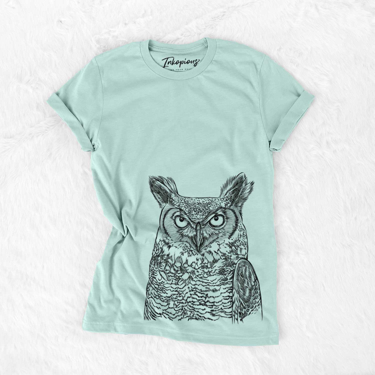 Ozwald the Grey Horned Owl - Bella Canvas Unisex Crewneck