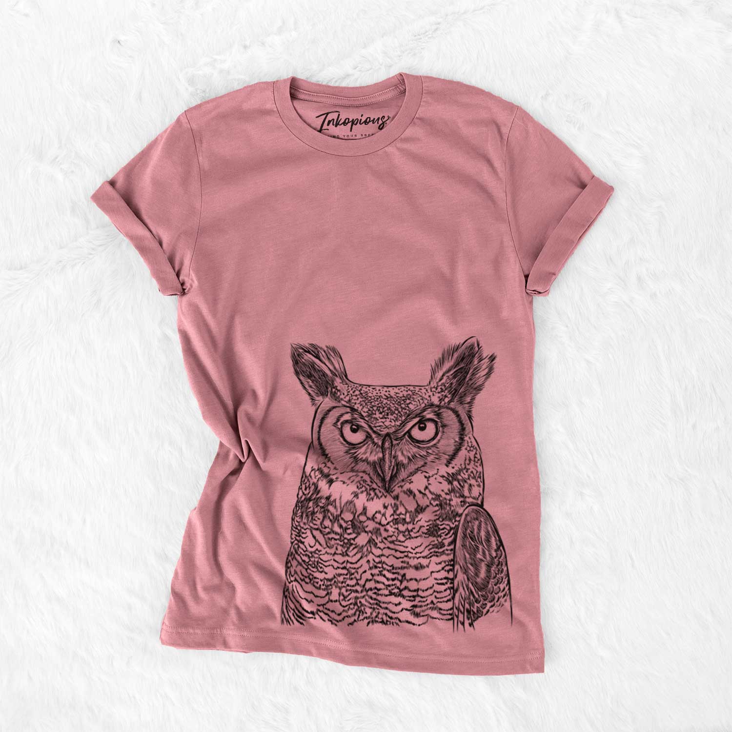 Ozwald the Grey Horned Owl - Bella Canvas Unisex Crewneck