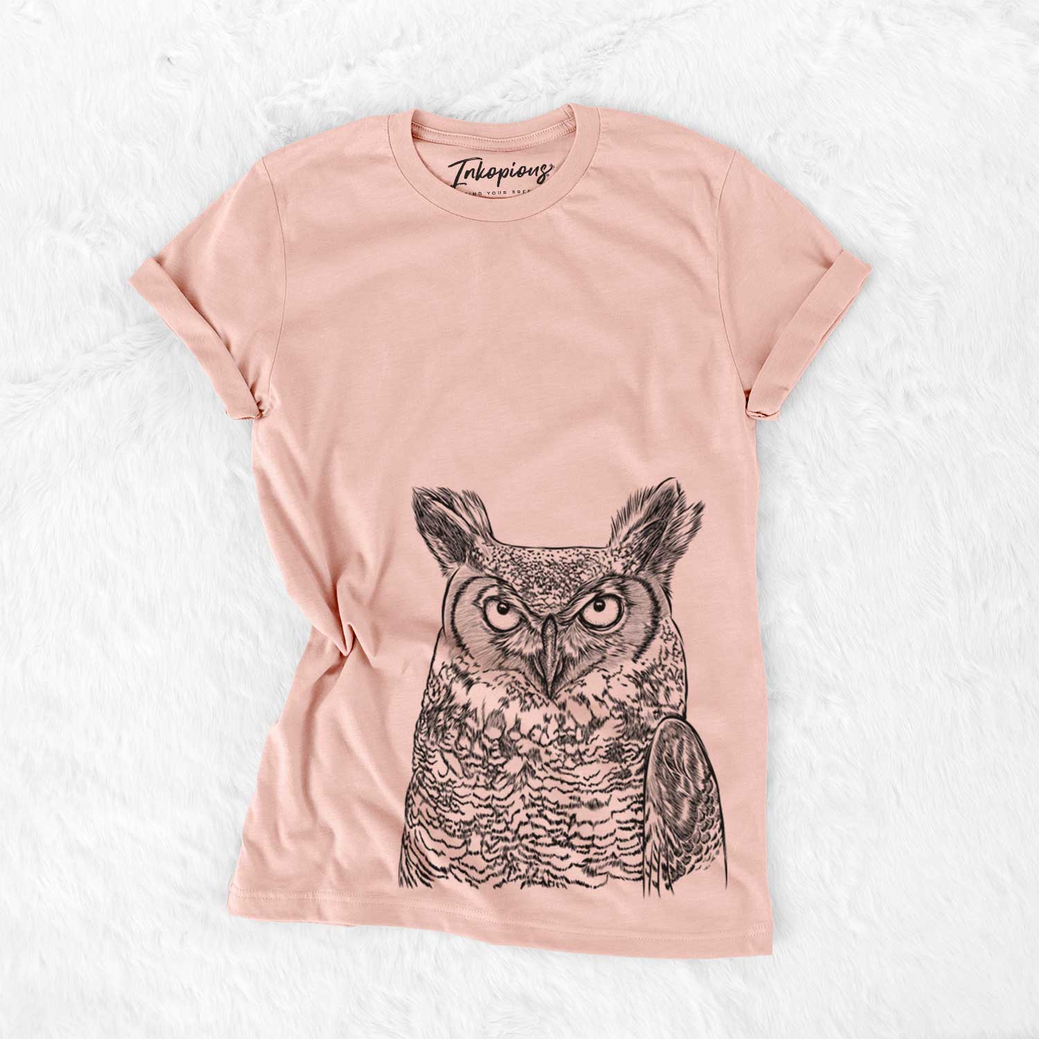 Ozwald the Grey Horned Owl - Bella Canvas Unisex Crewneck