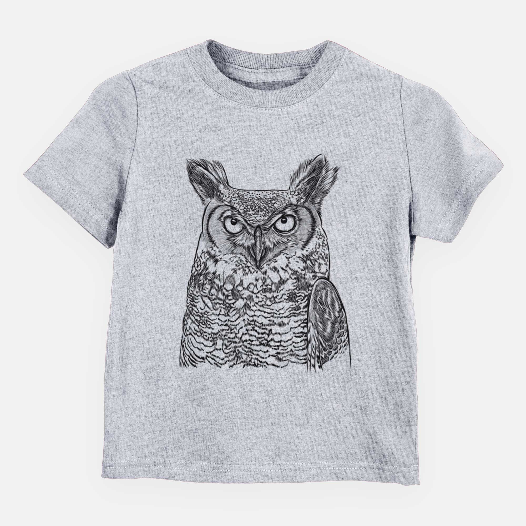 Bare Ozwald the Grey Horned Owl - Kids/Youth/Toddler Shirt