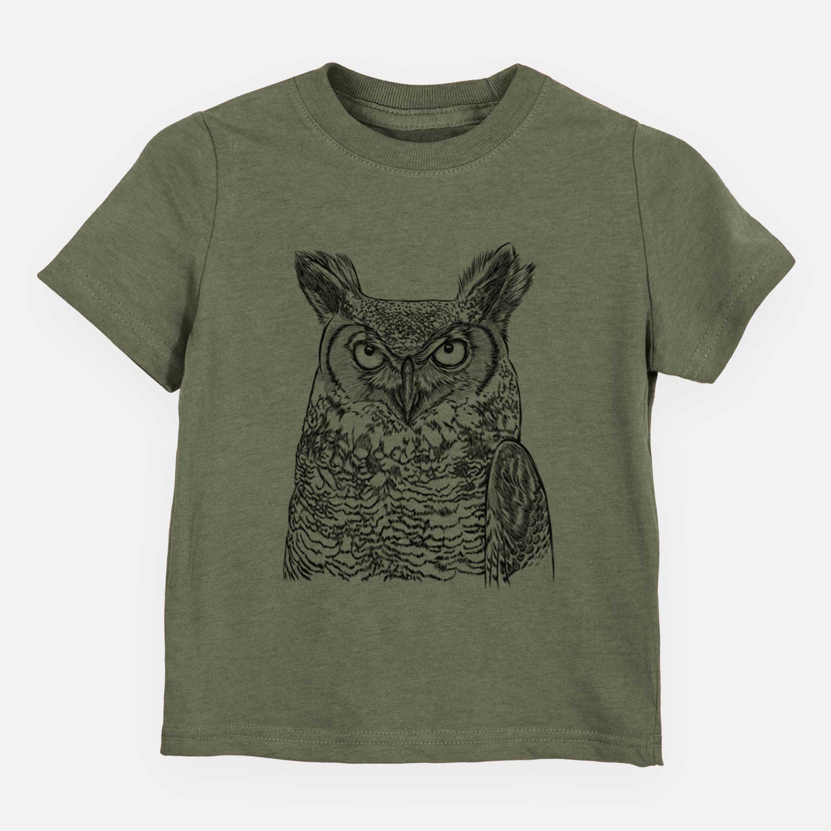 Bare Ozwald the Grey Horned Owl - Kids/Youth/Toddler Shirt