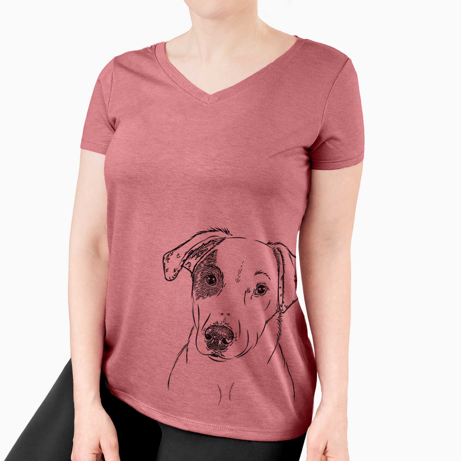 Bare P-Pie the Mixed Breed - Women's V-neck Shirt