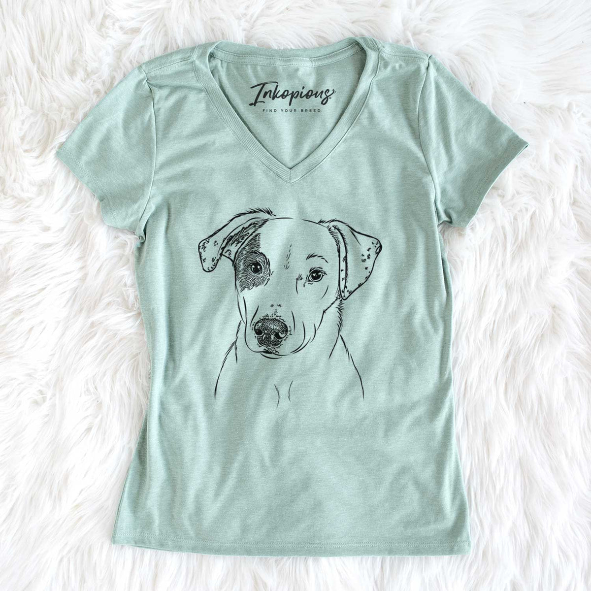 Bare P-Pie the Mixed Breed - Women&#39;s V-neck Shirt