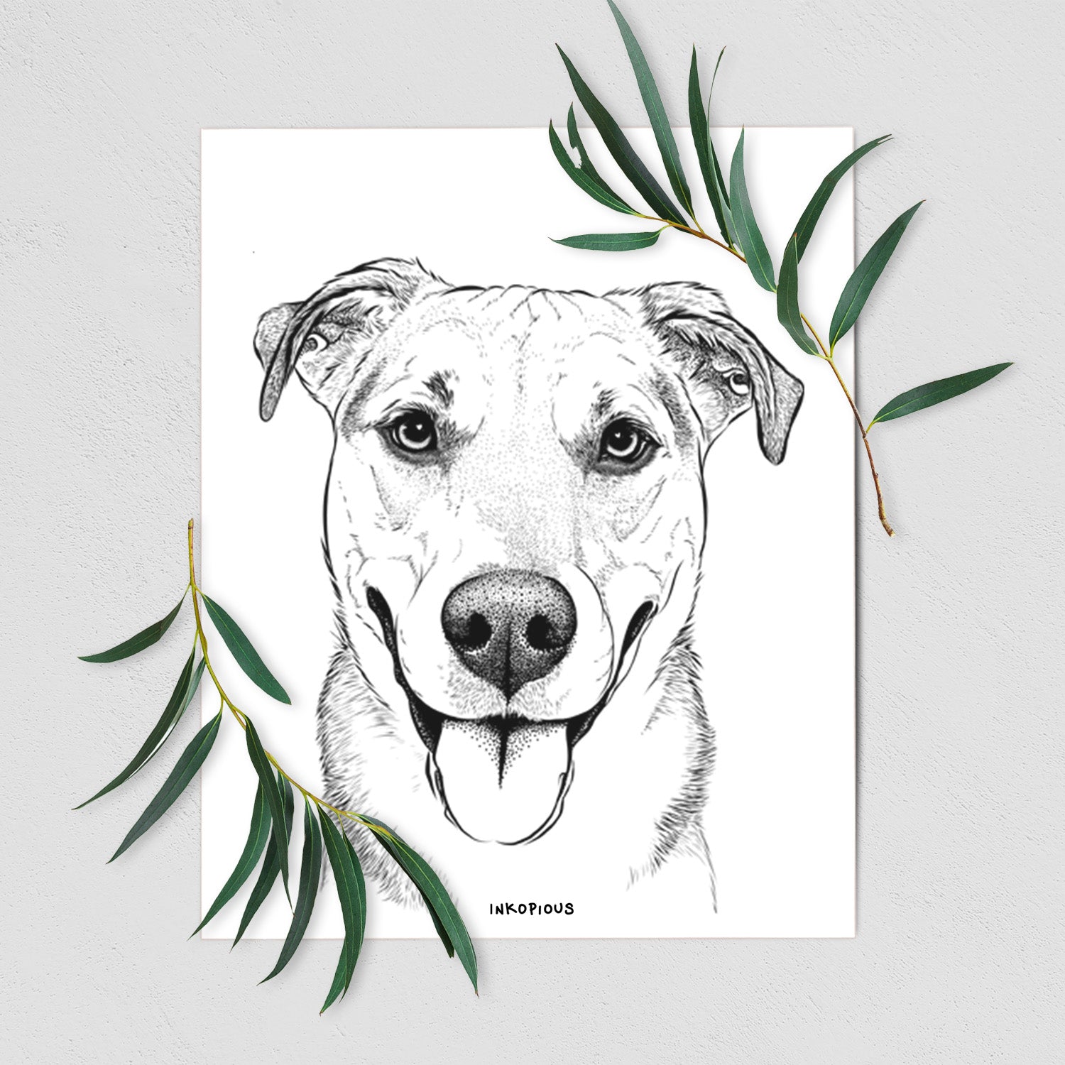 Padre the Pitbull Mix Art Print