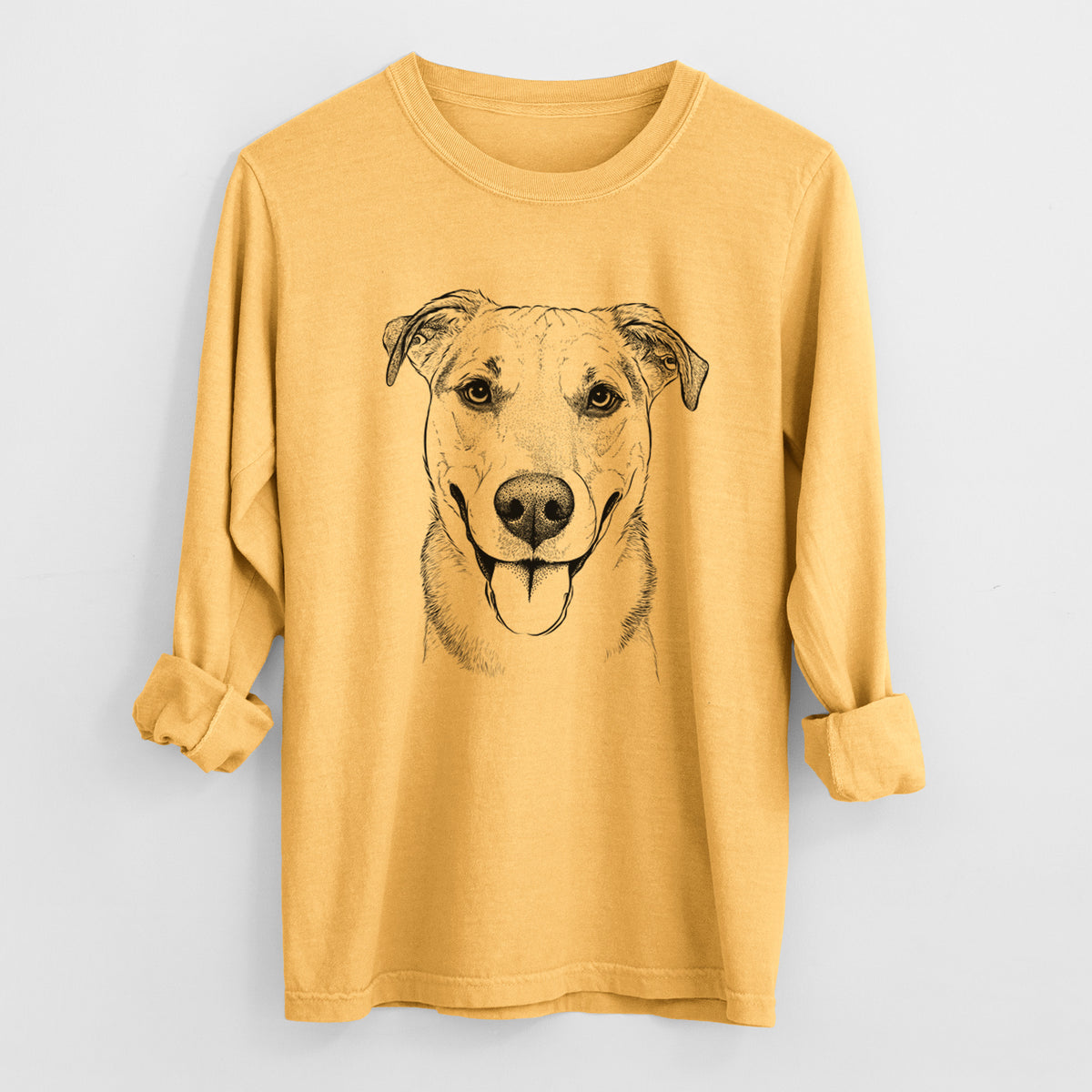 Bare Padre the Pitbull Mix - Heavyweight 100% Cotton Long Sleeve