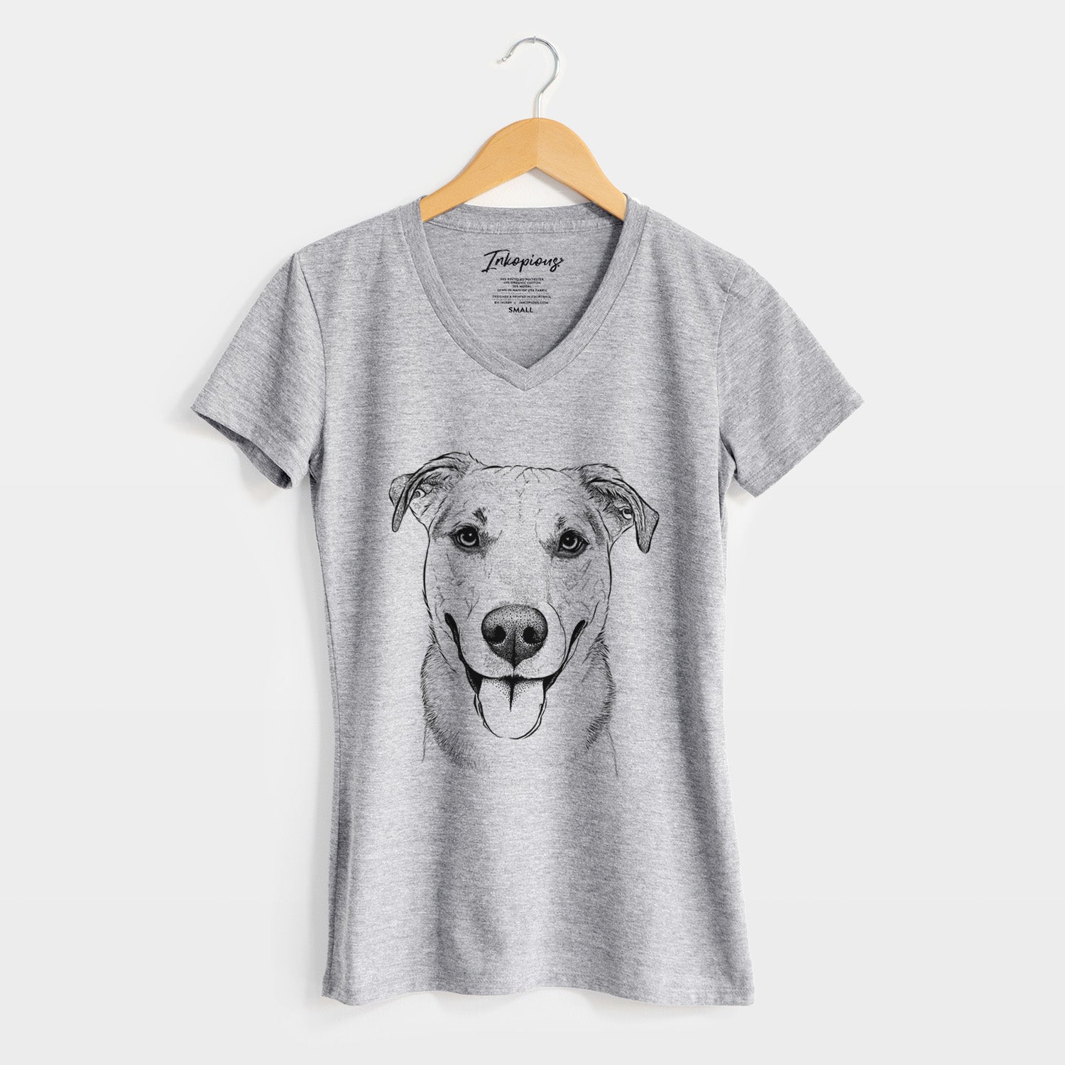 Bare Padre the Pitbull Mix - Women's V-neck Shirt