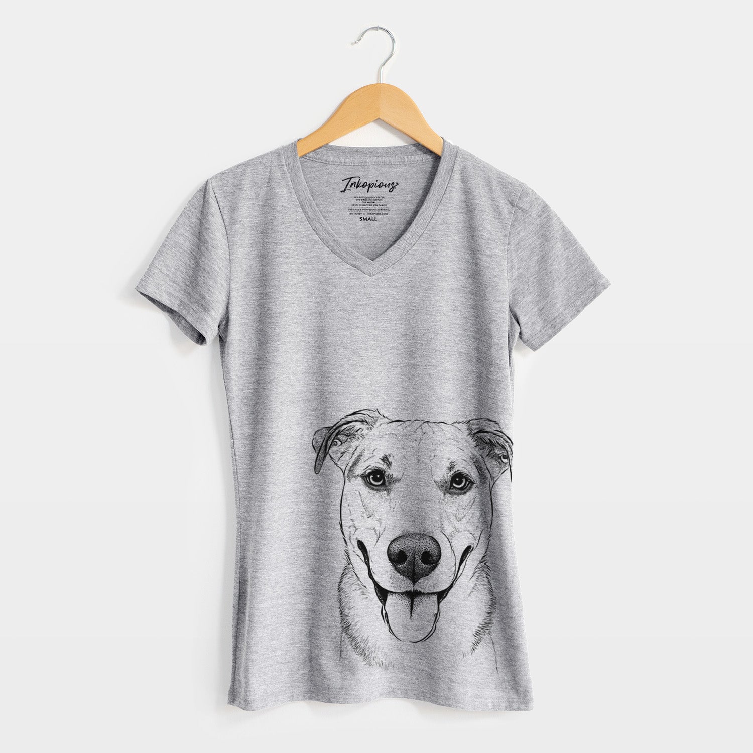 Bare Padre the Pitbull Mix - Women's V-neck Shirt