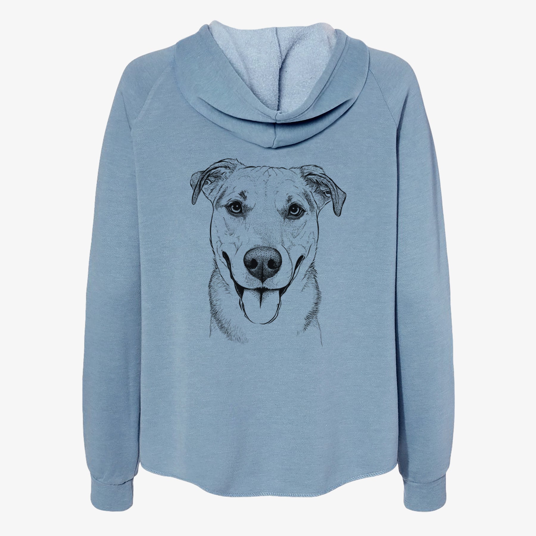 Padre the Pitbull Mix - Women's Cali Wave Zip-Up Sweatshirt