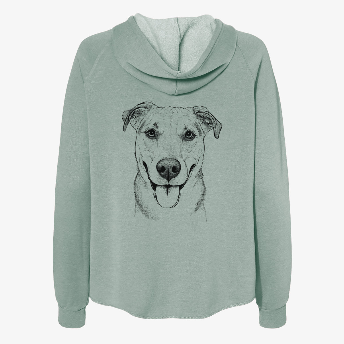 Padre the Pitbull Mix - Women's Cali Wave Zip-Up Sweatshirt
