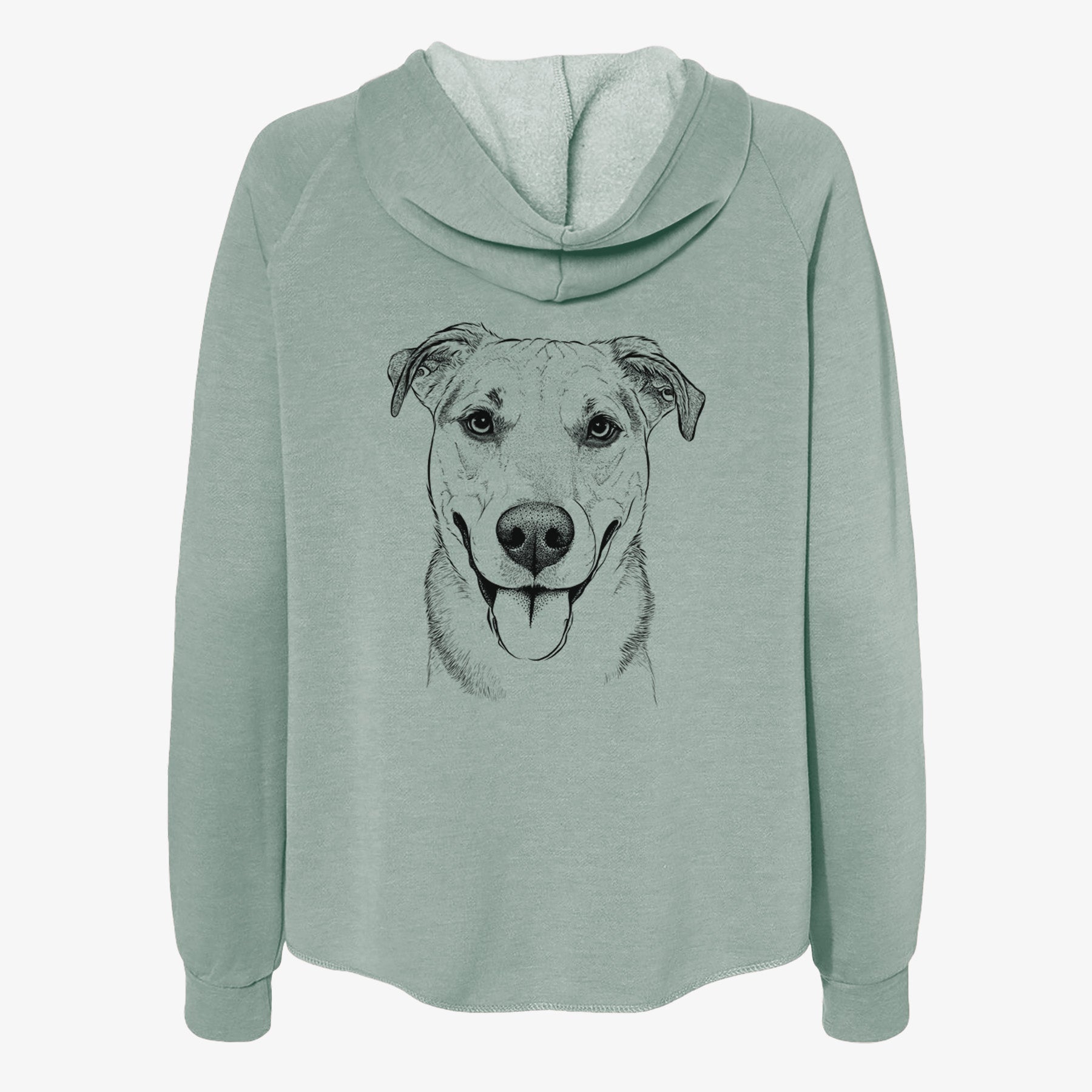 Padre the Pitbull Mix - Women's Cali Wave Zip-Up Sweatshirt