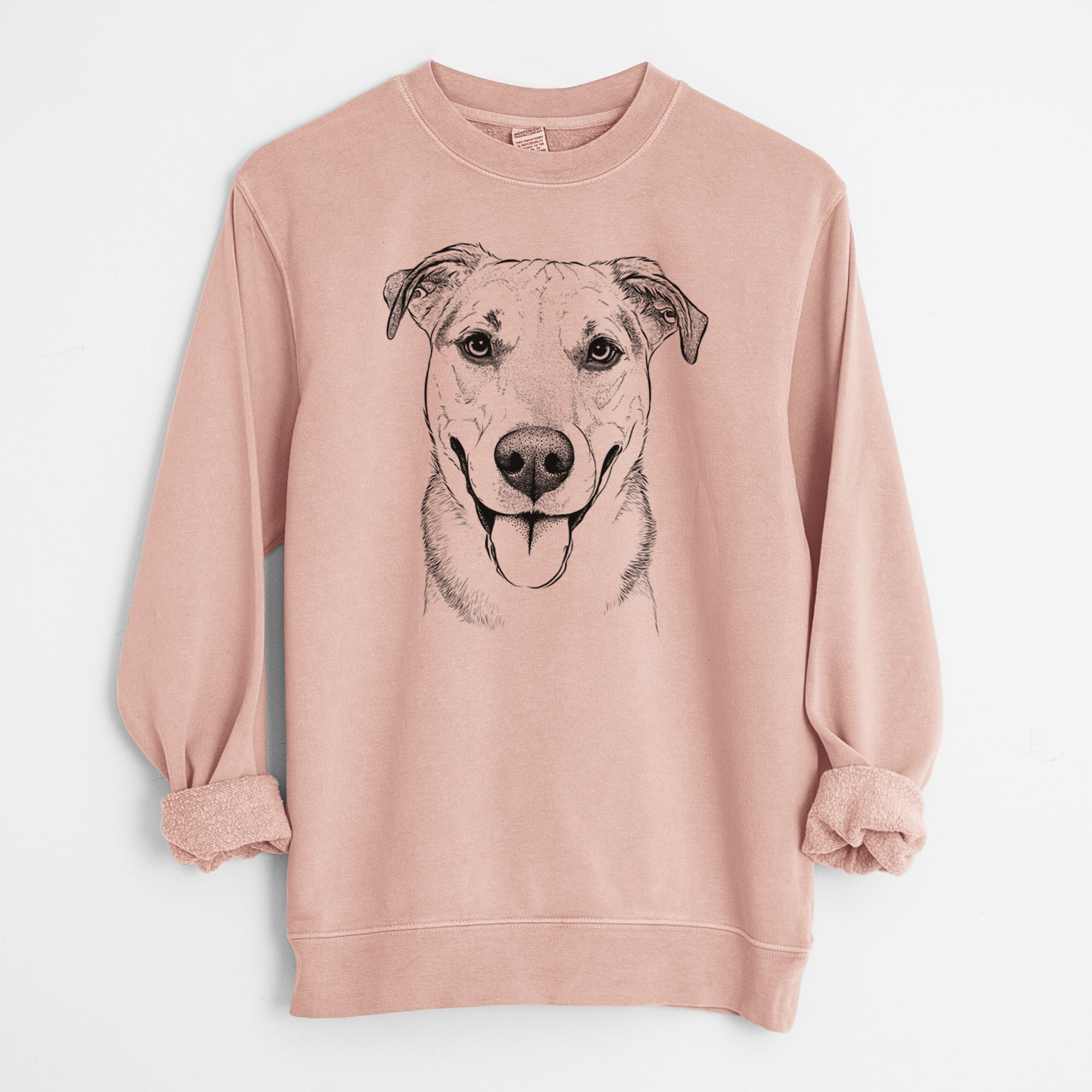 Bare Padre the Pitbull Mix - Unisex Pigment Dyed Crew Sweatshirt