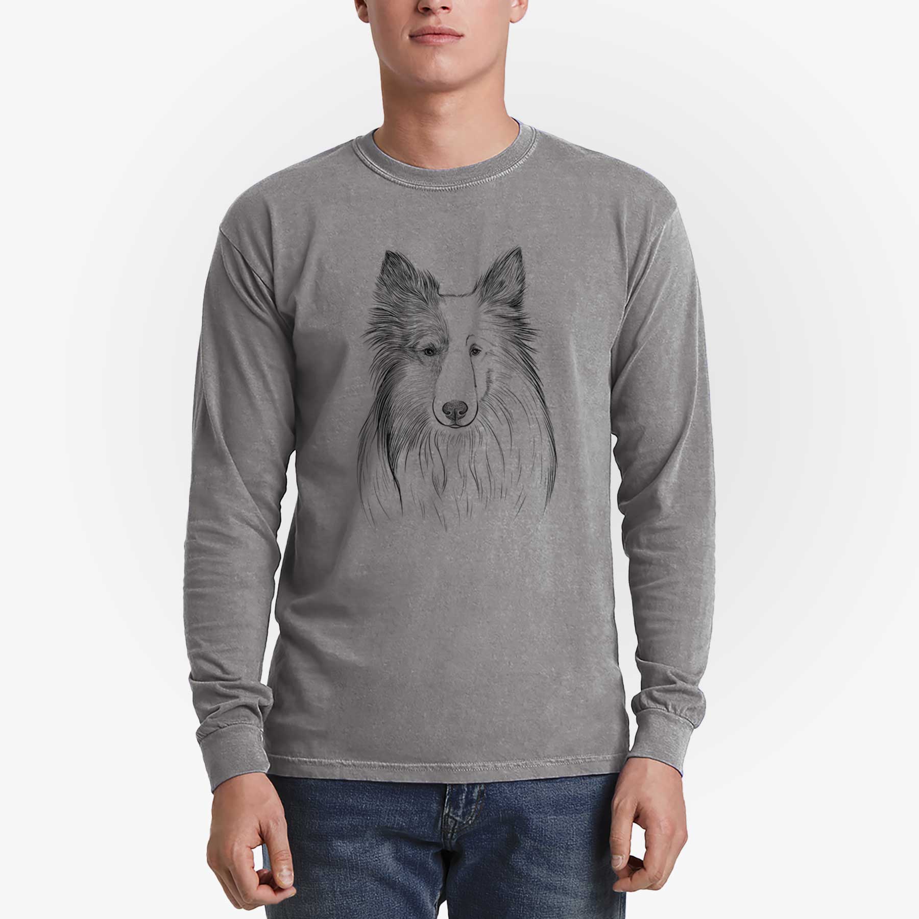 Bare Palin the Shetland Sheepdog - Heavyweight 100% Cotton Long Sleeve