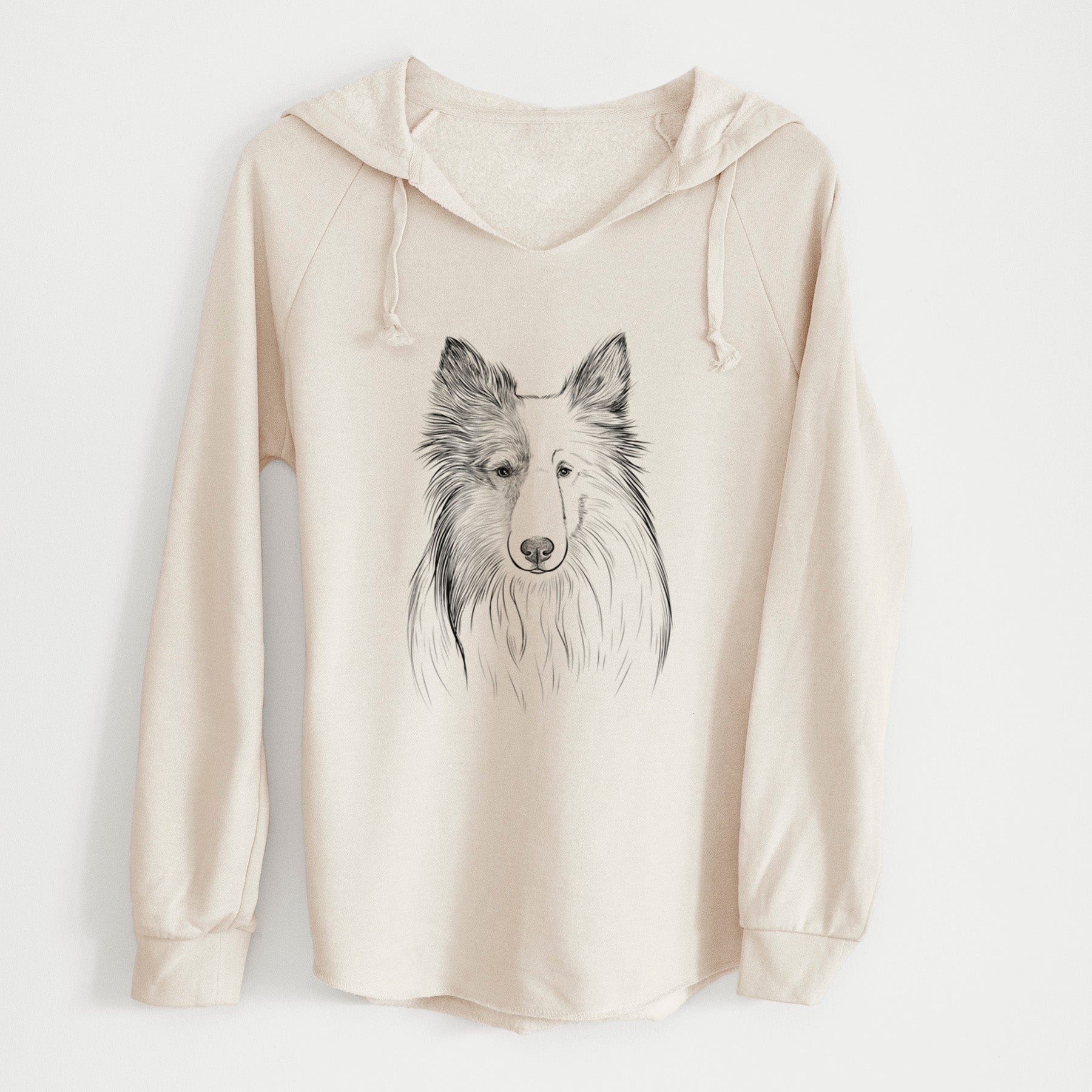 Bare Palin the Shetland Sheepdog - Cali Wave Hooded Sweatshirt