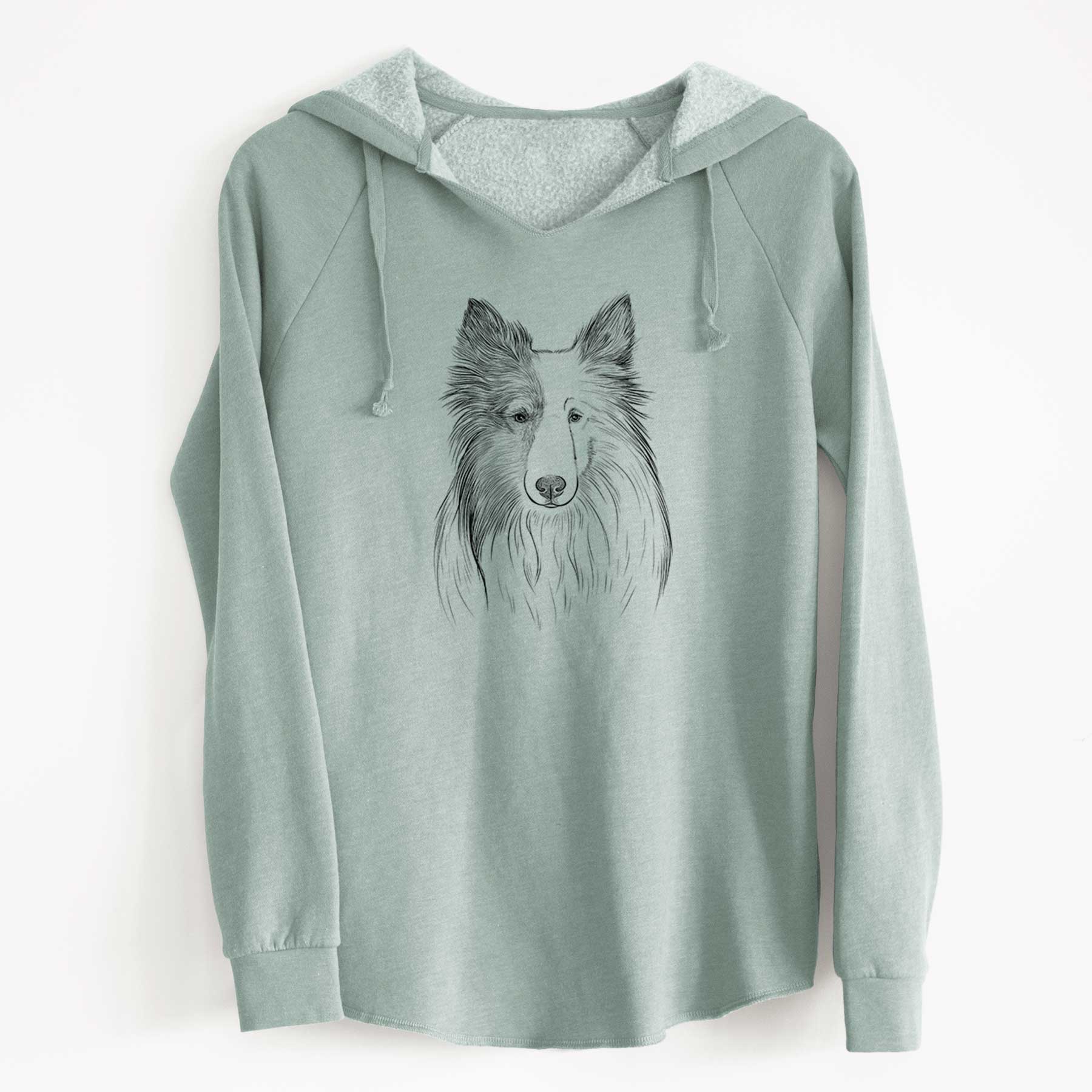 Bare Palin the Shetland Sheepdog - Cali Wave Hooded Sweatshirt