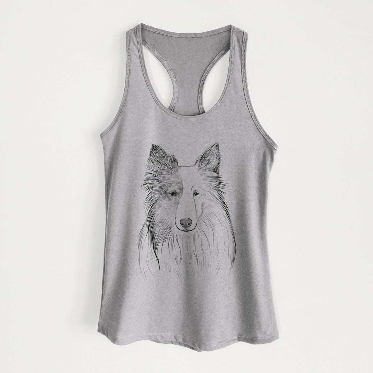 Palin the Shetland Sheepdog - Women&#39;s Racerback Tanktop