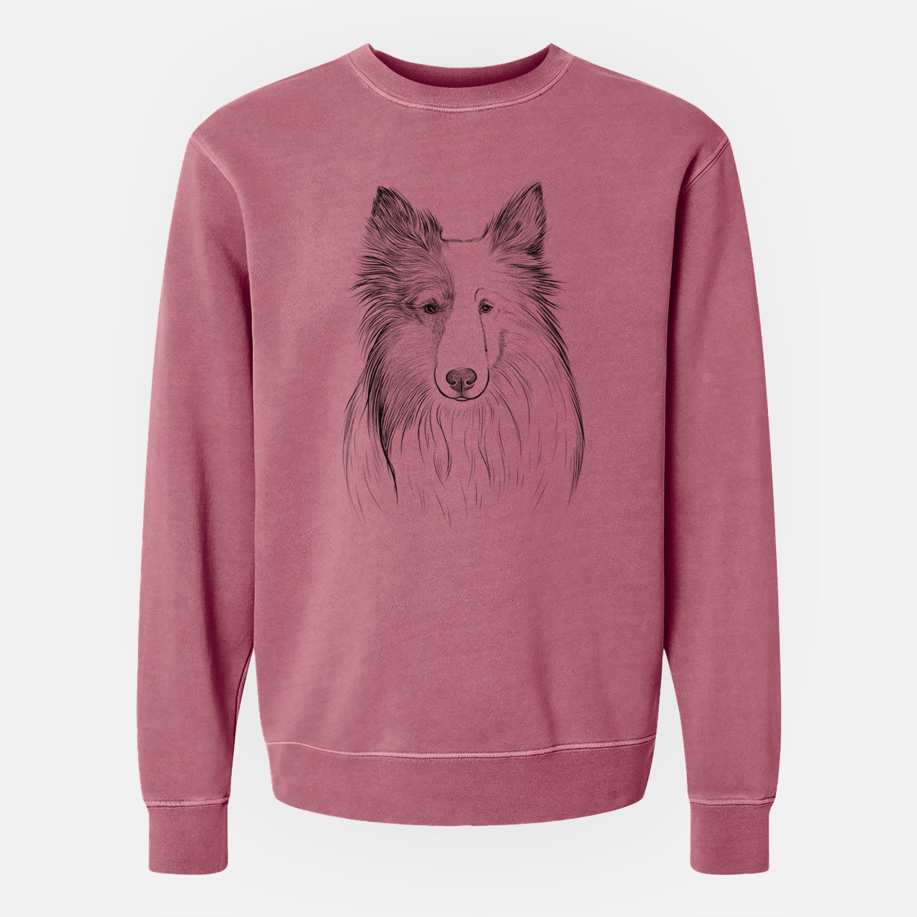 Bare Palin the Shetland Sheepdog - Unisex Pigment Dyed Crew Sweatshirt