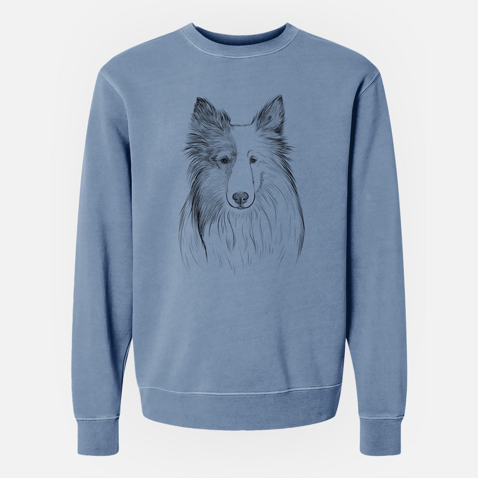 Bare Palin the Shetland Sheepdog - Unisex Pigment Dyed Crew Sweatshirt