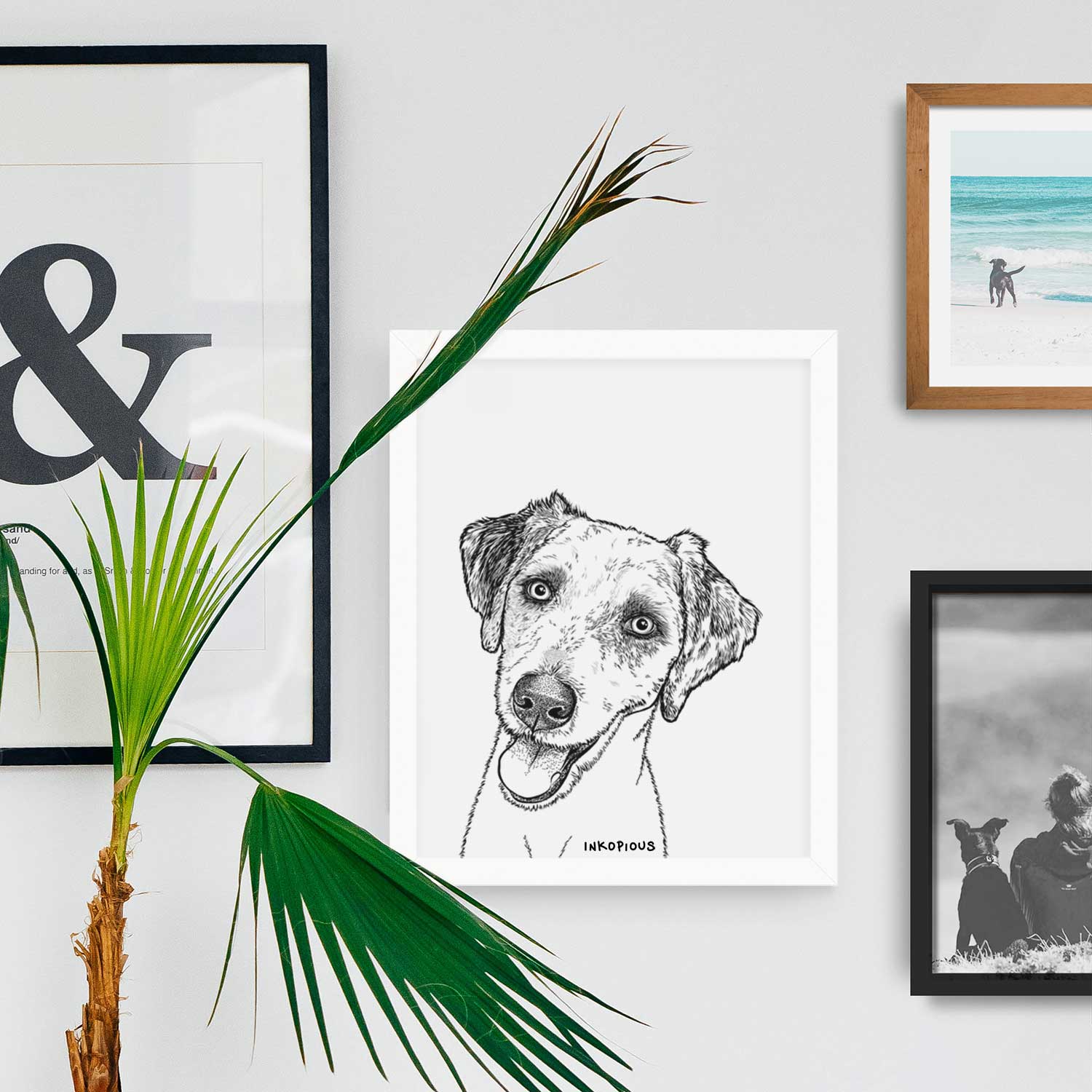 Palm Palm the Aussiedoodle Art Print