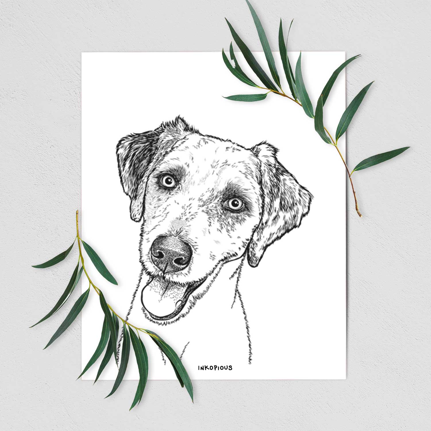 Palm Palm the Aussiedoodle Art Print