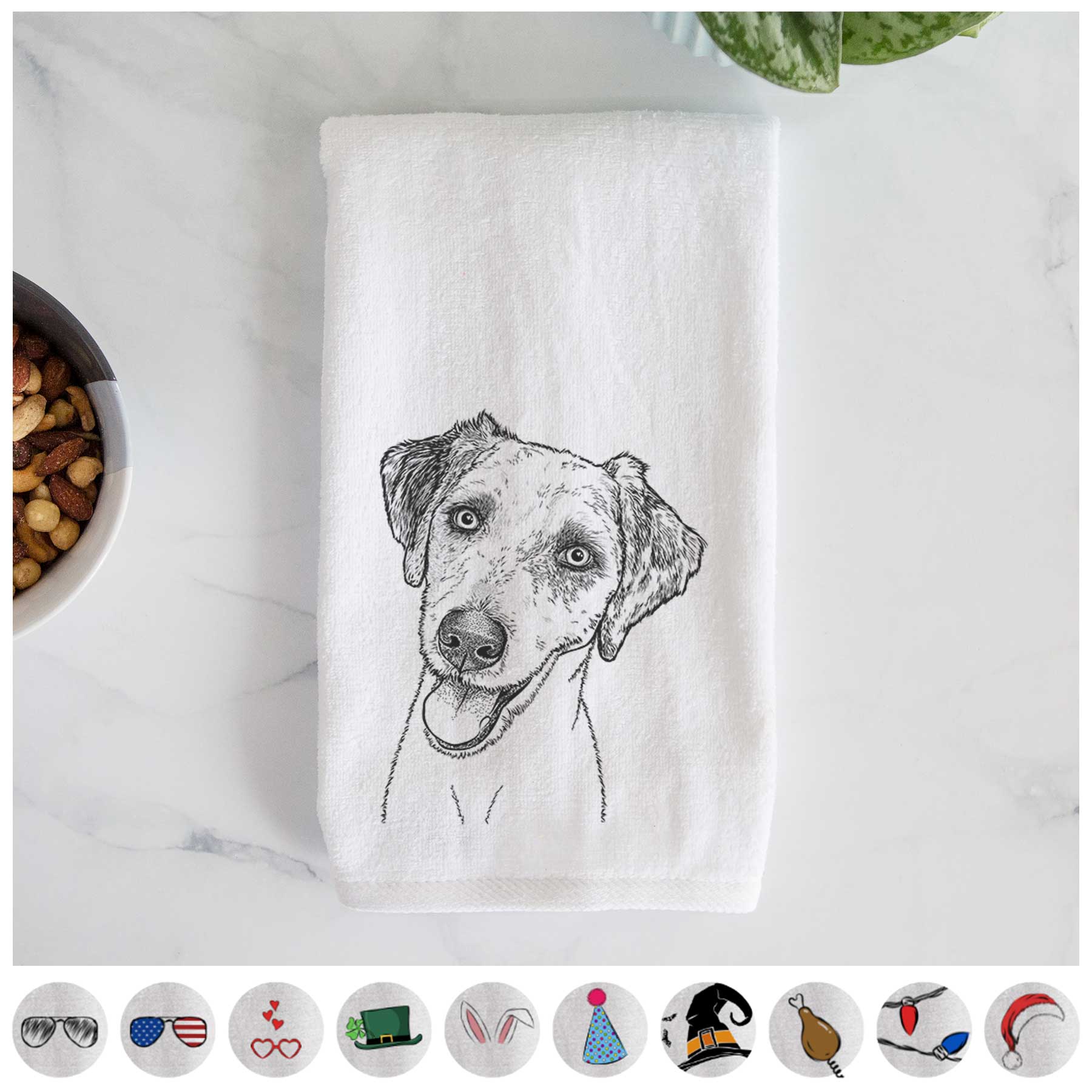 Palm Palm the Aussiedoodle Decorative Hand Towel