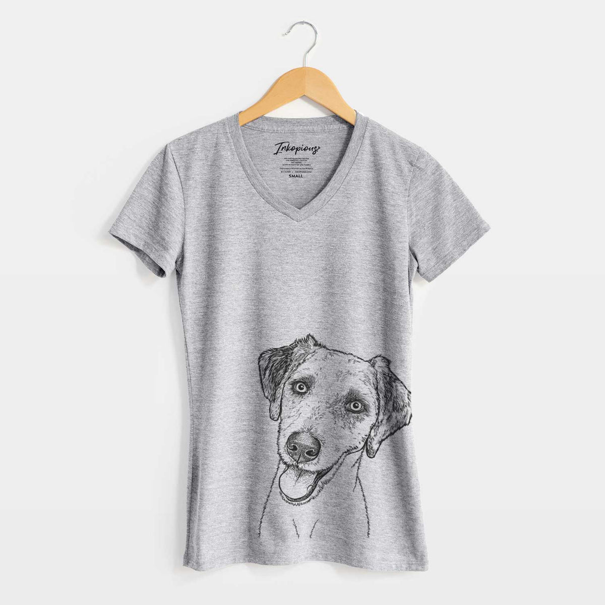 Bare Palm Palm the Aussiedoodle - Women's V-neck Shirt