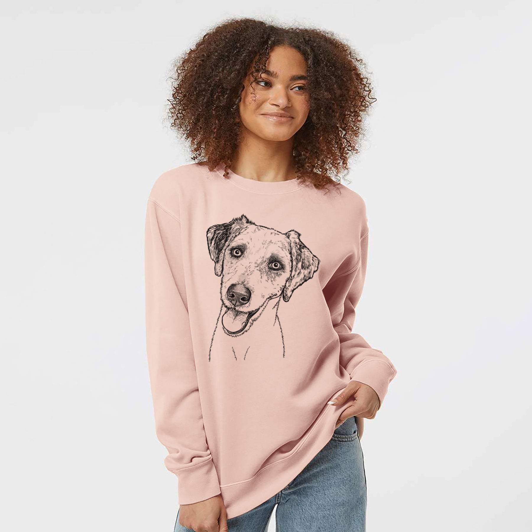 Bare Palm Palm the Aussiedoodle - Unisex Pigment Dyed Crew Sweatshirt