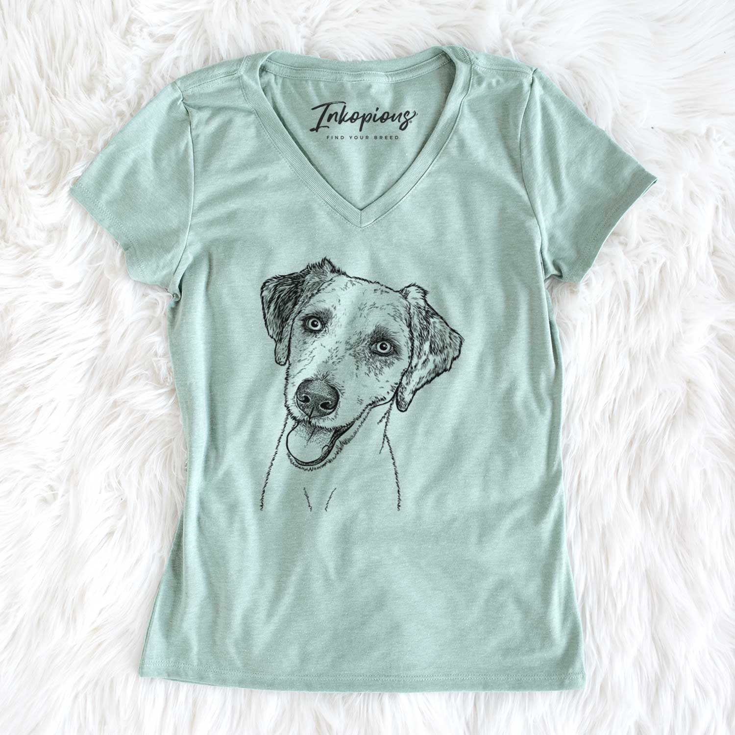 Bare Palm Palm the Aussiedoodle - Women's V-neck Shirt