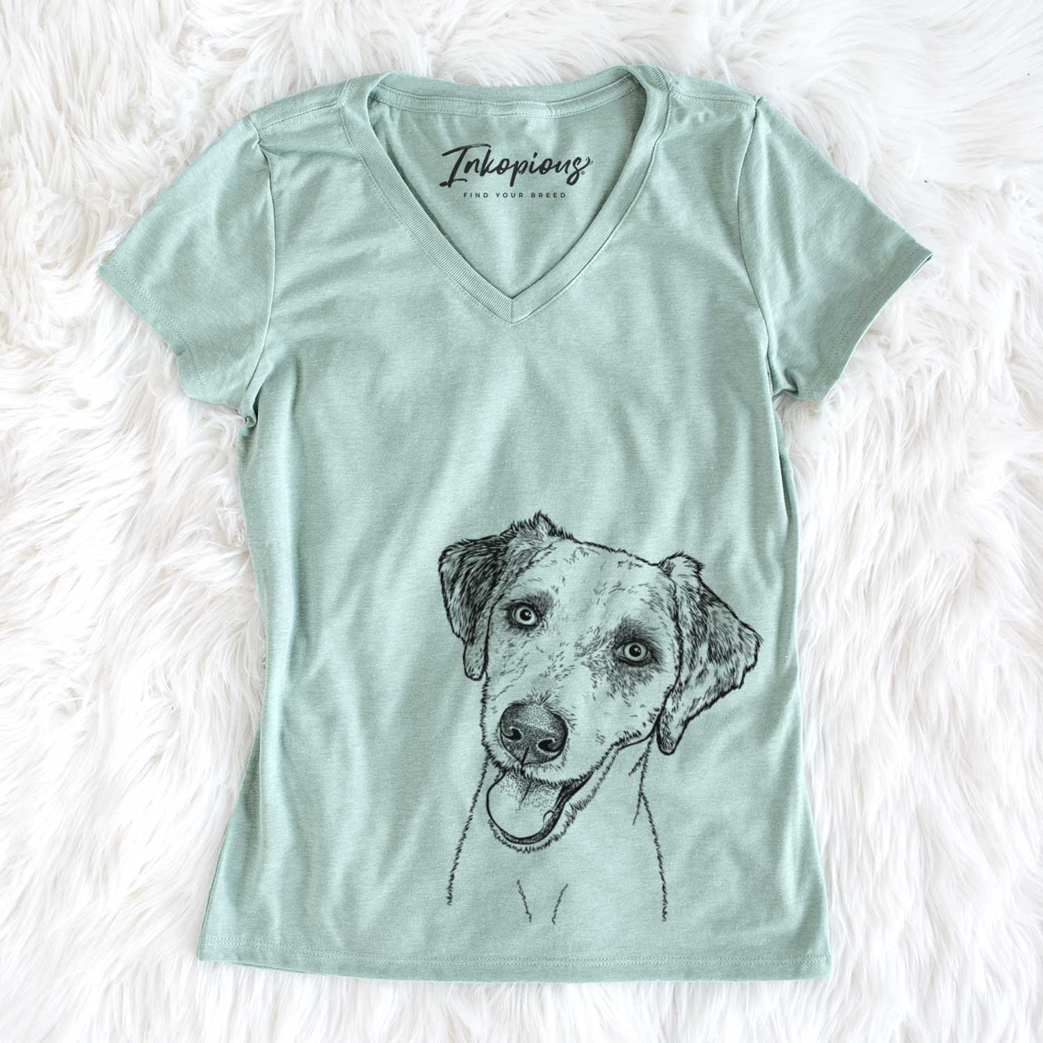 Bare Palm Palm the Aussiedoodle - Women's V-neck Shirt