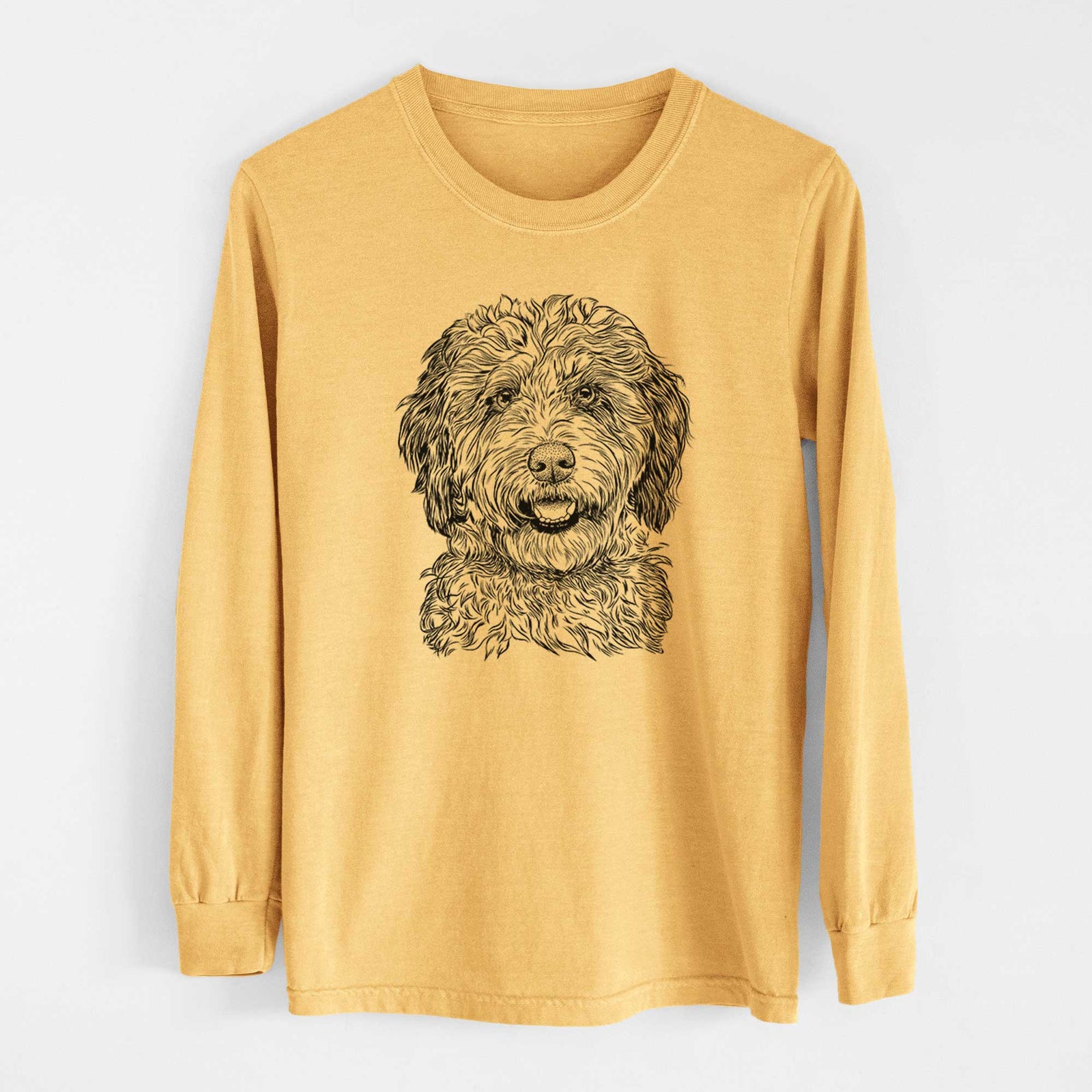Bare Palmer the Aussiedoodle - Heavyweight 100% Cotton Long Sleeve