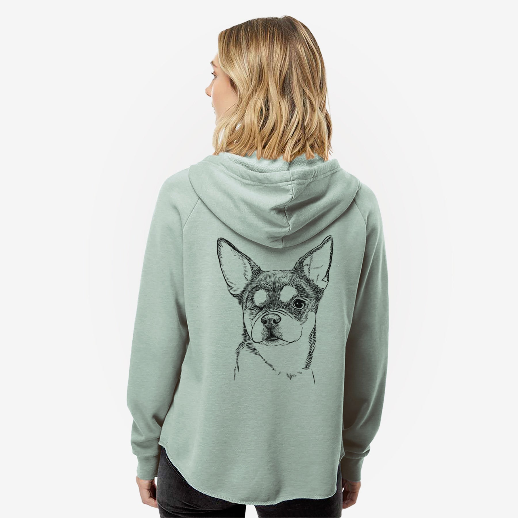 Paris the Chihuahua - Women's Cali Wave Zip-Up Sweatshirt