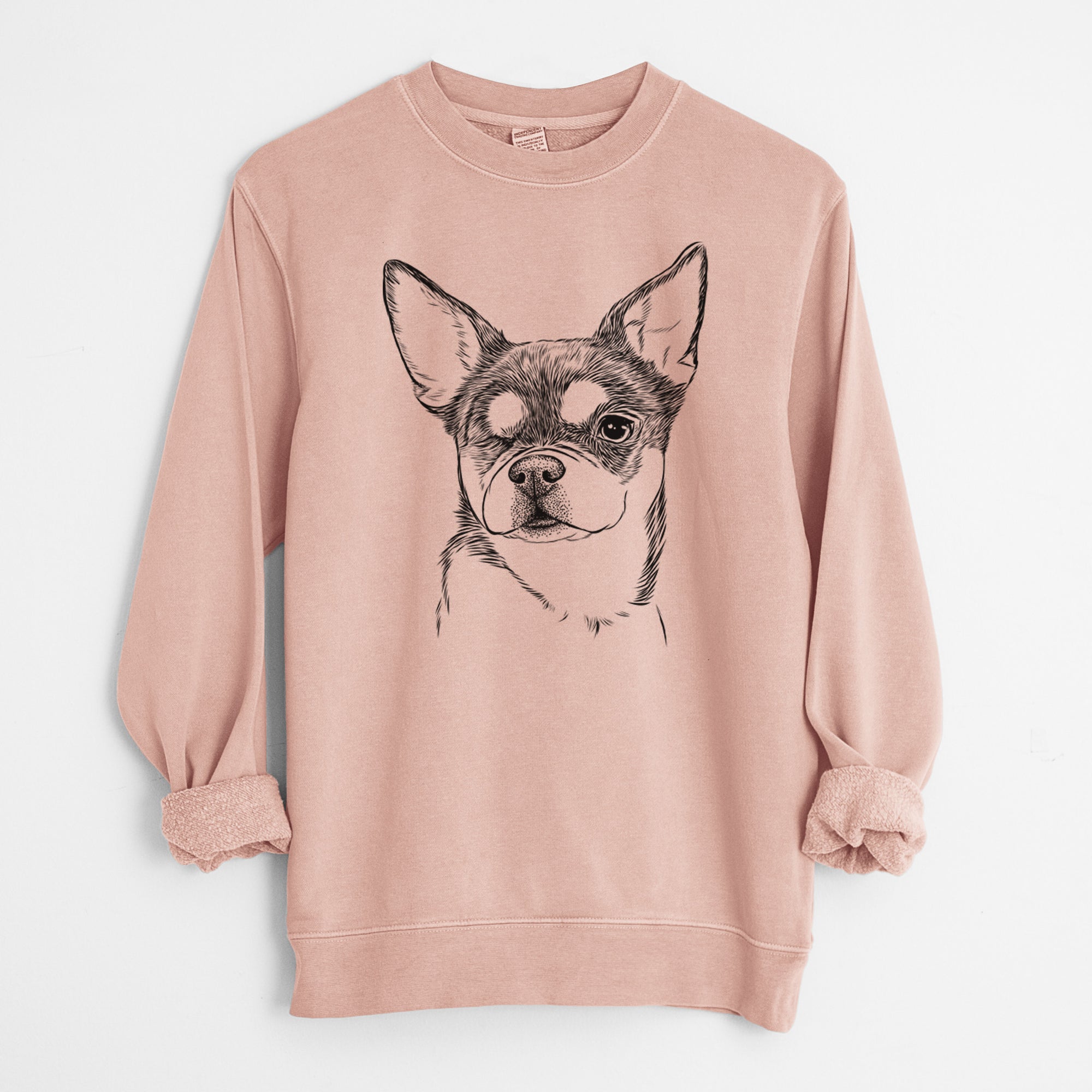 Bare Paris the Chihuahua - Unisex Pigment Dyed Crew Sweatshirt