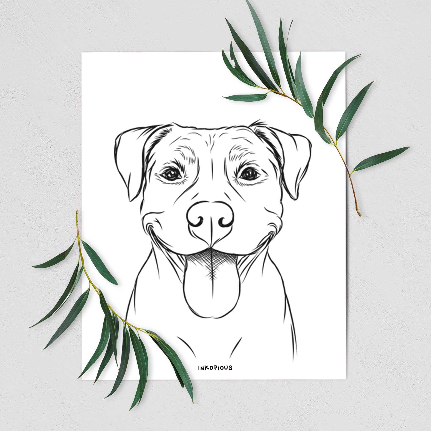 Parker the Pitbull Art Print