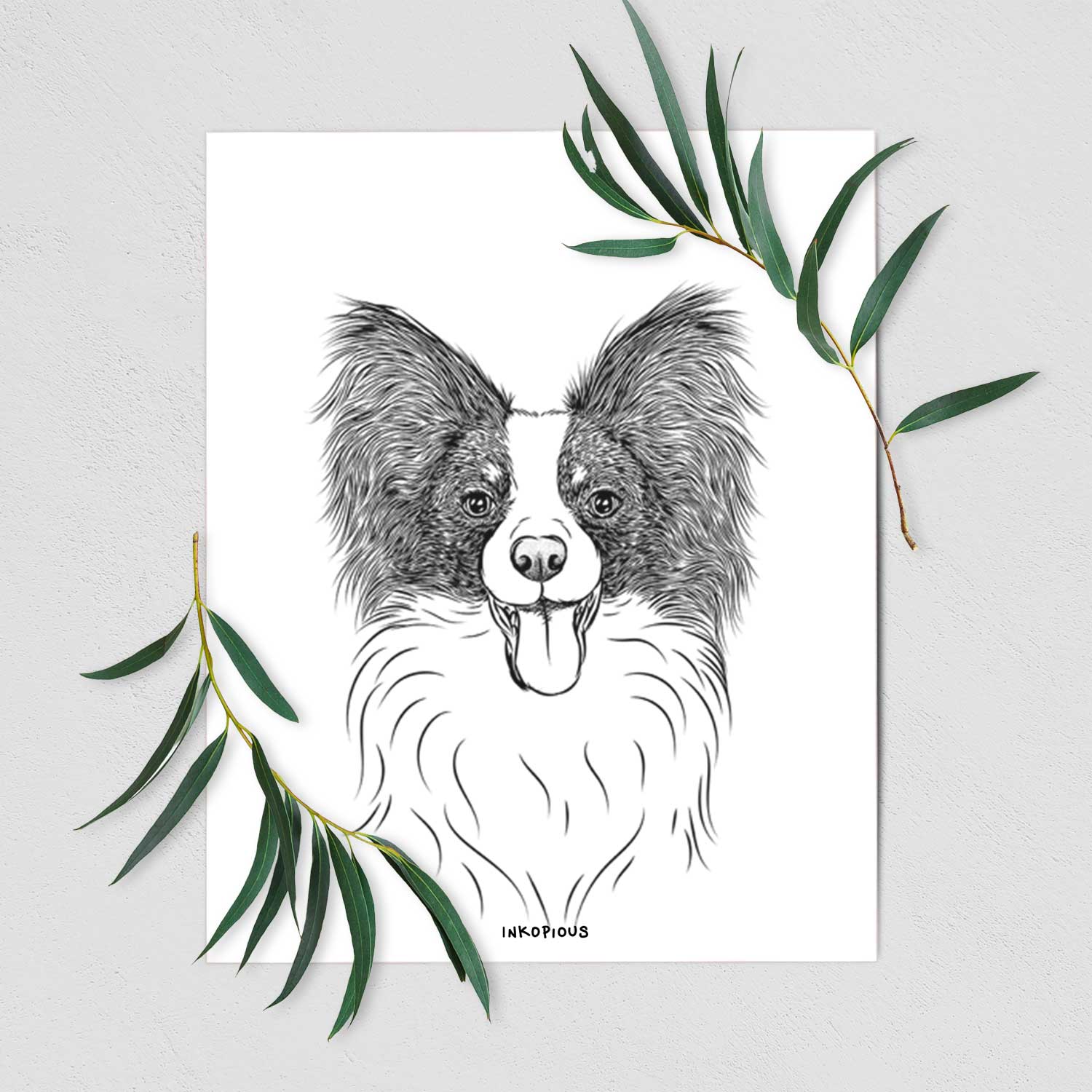 Patrick the Papillon Art Print