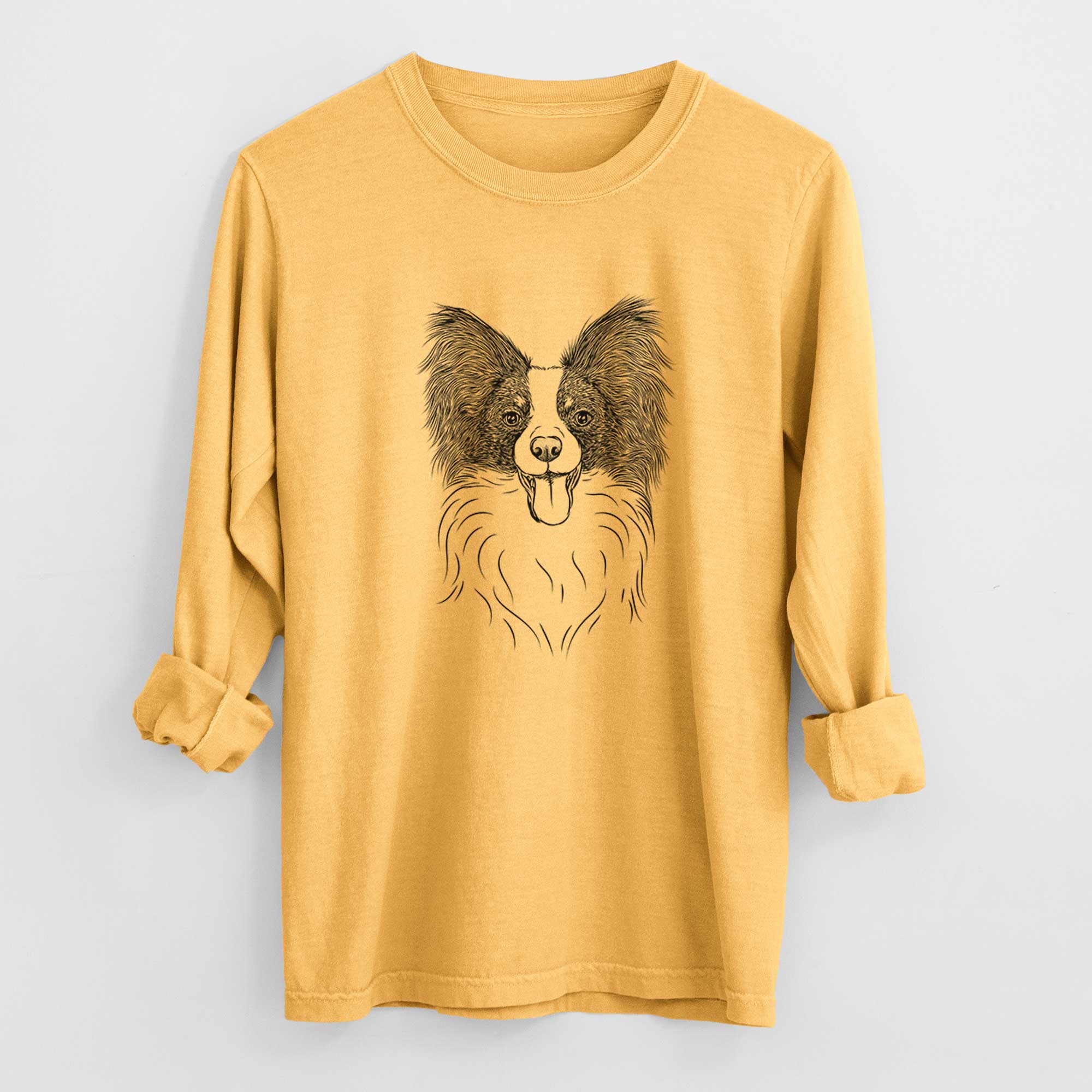 Bare Patrick the Papillon - Heavyweight 100% Cotton Long Sleeve