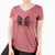 Bare Patrick the Papillon - Women's V-neck Shirt