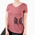 Bare Patrick the Papillon - Women's V-neck Shirt