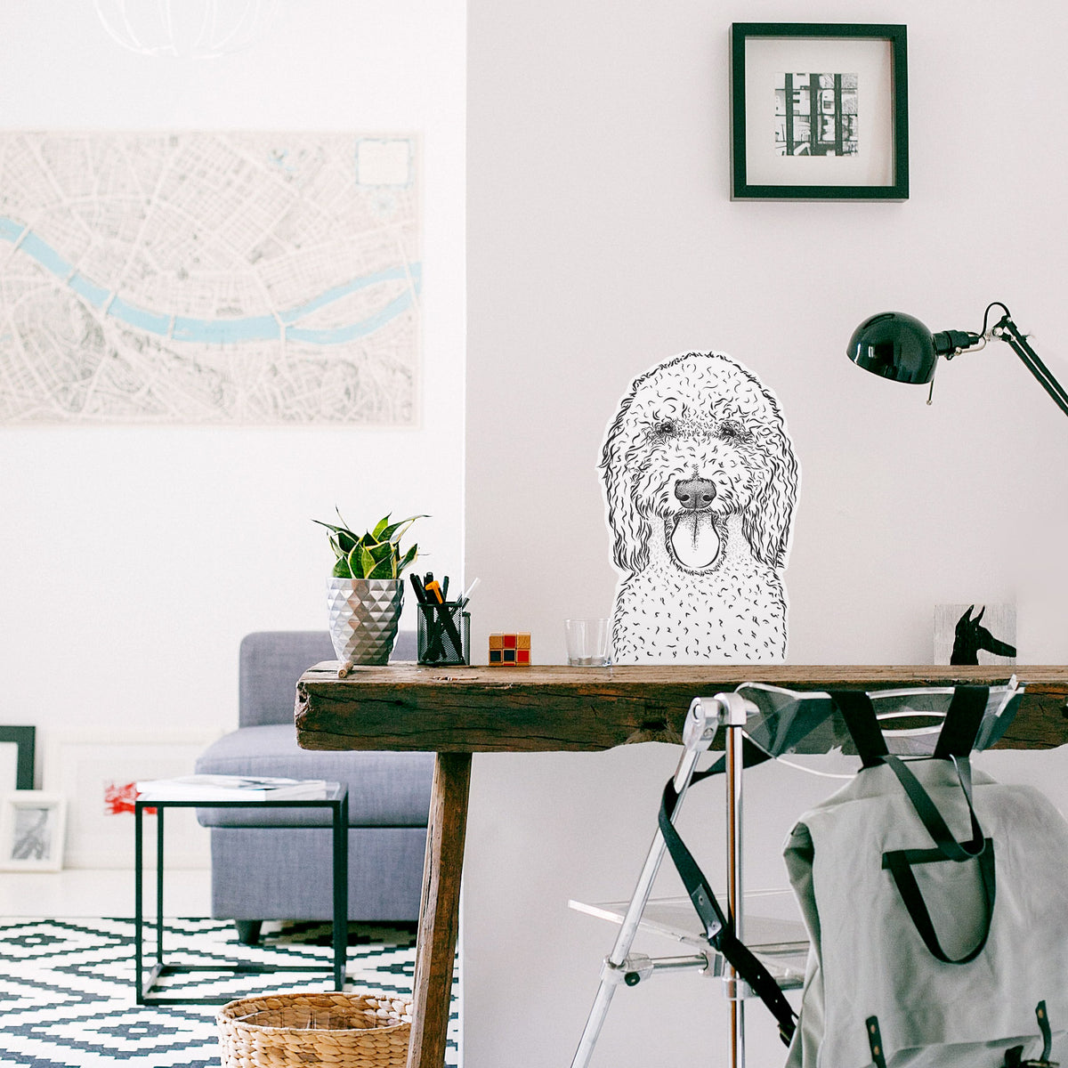 Pavlov the Goldendoodle - Wall Decal