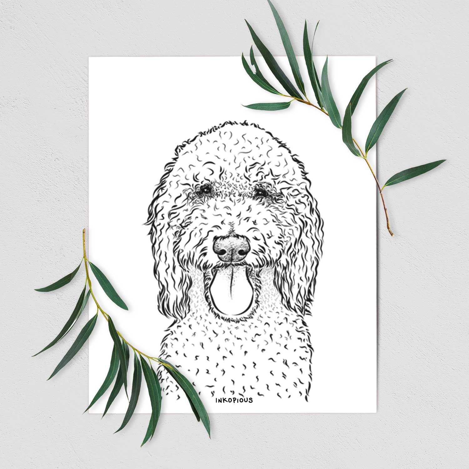 Pavlov the Goldendoodle Art Print