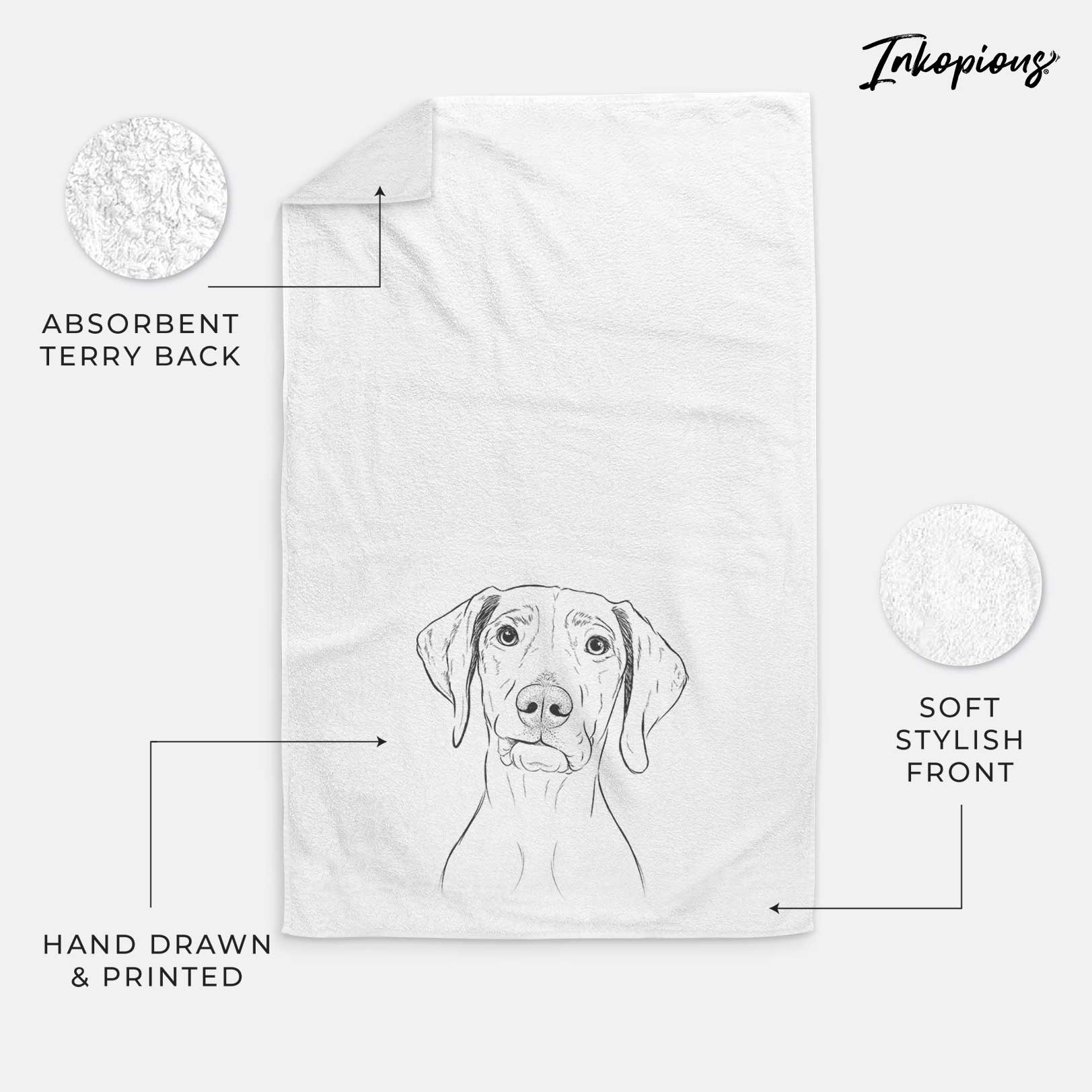 Pawley the Vizsla Decorative Hand Towel