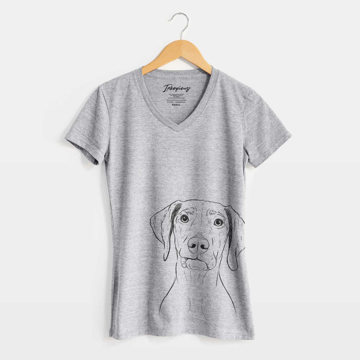 Bare Pawley the Vizsla - Women's V-neck Shirt