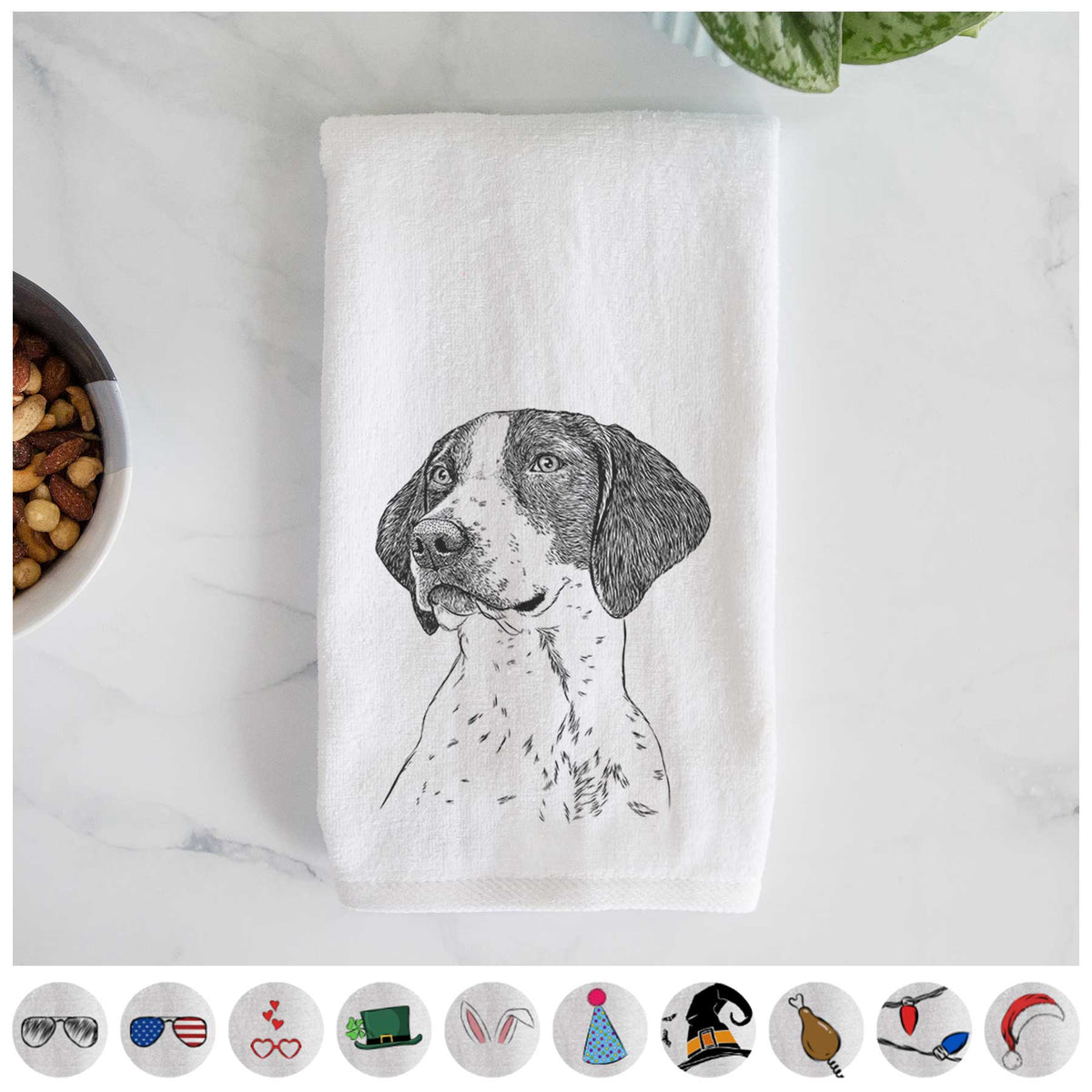 Payton the Mixed Breed Decorative Hand Towel