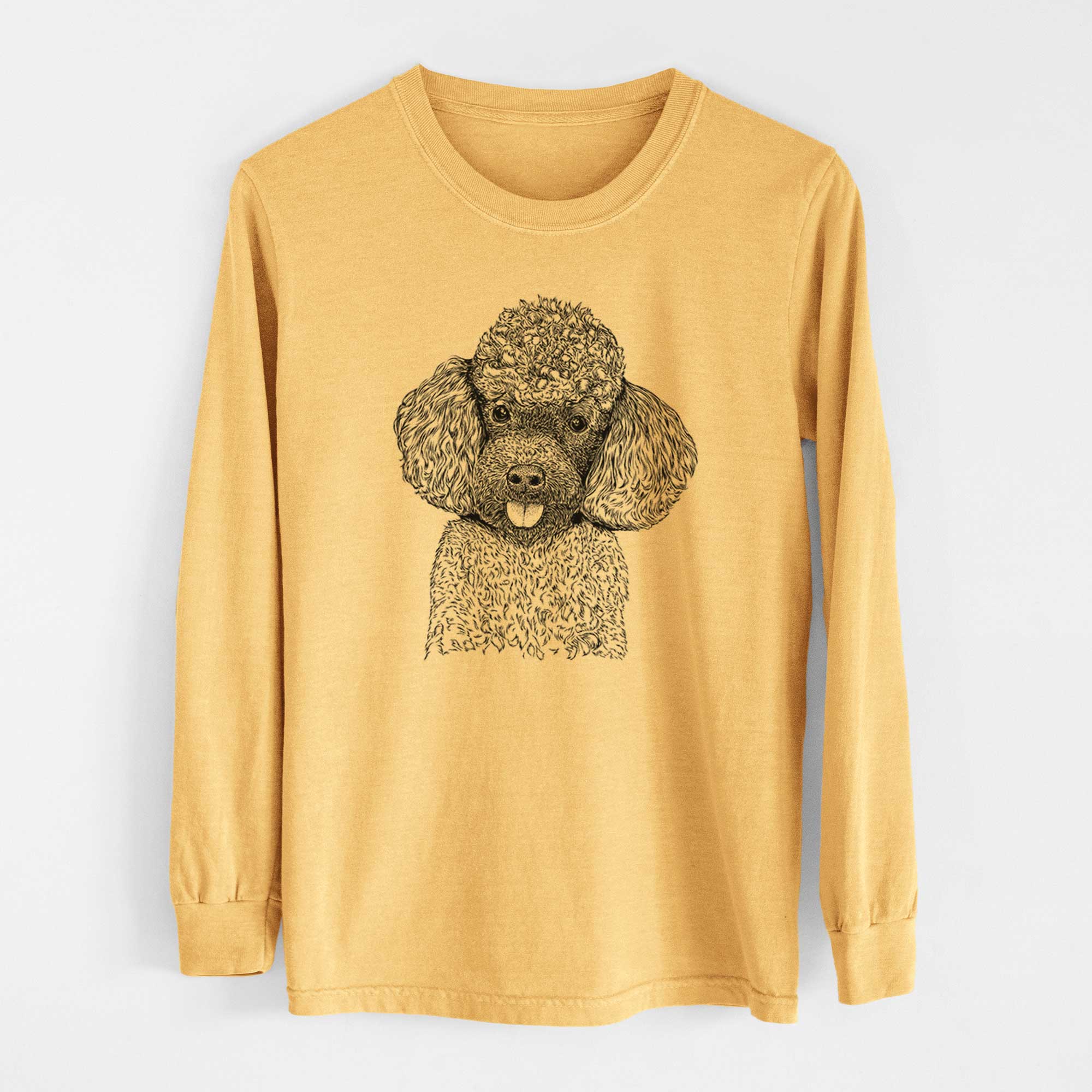 Bare George the Toy Poodle - Heavyweight 100% Cotton Long Sleeve