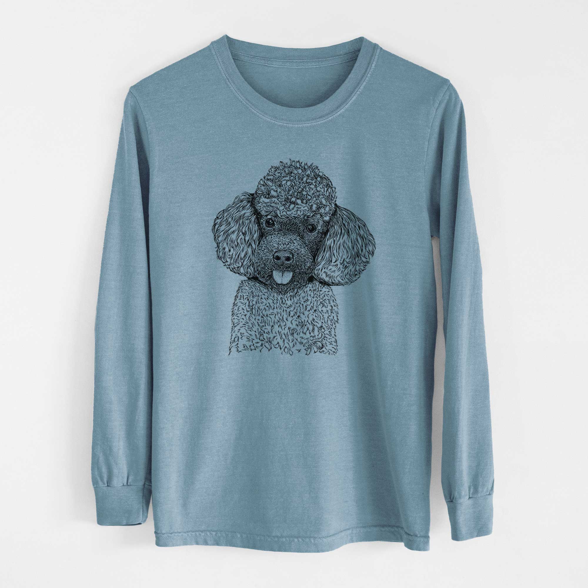 Bare George the Toy Poodle - Heavyweight 100% Cotton Long Sleeve